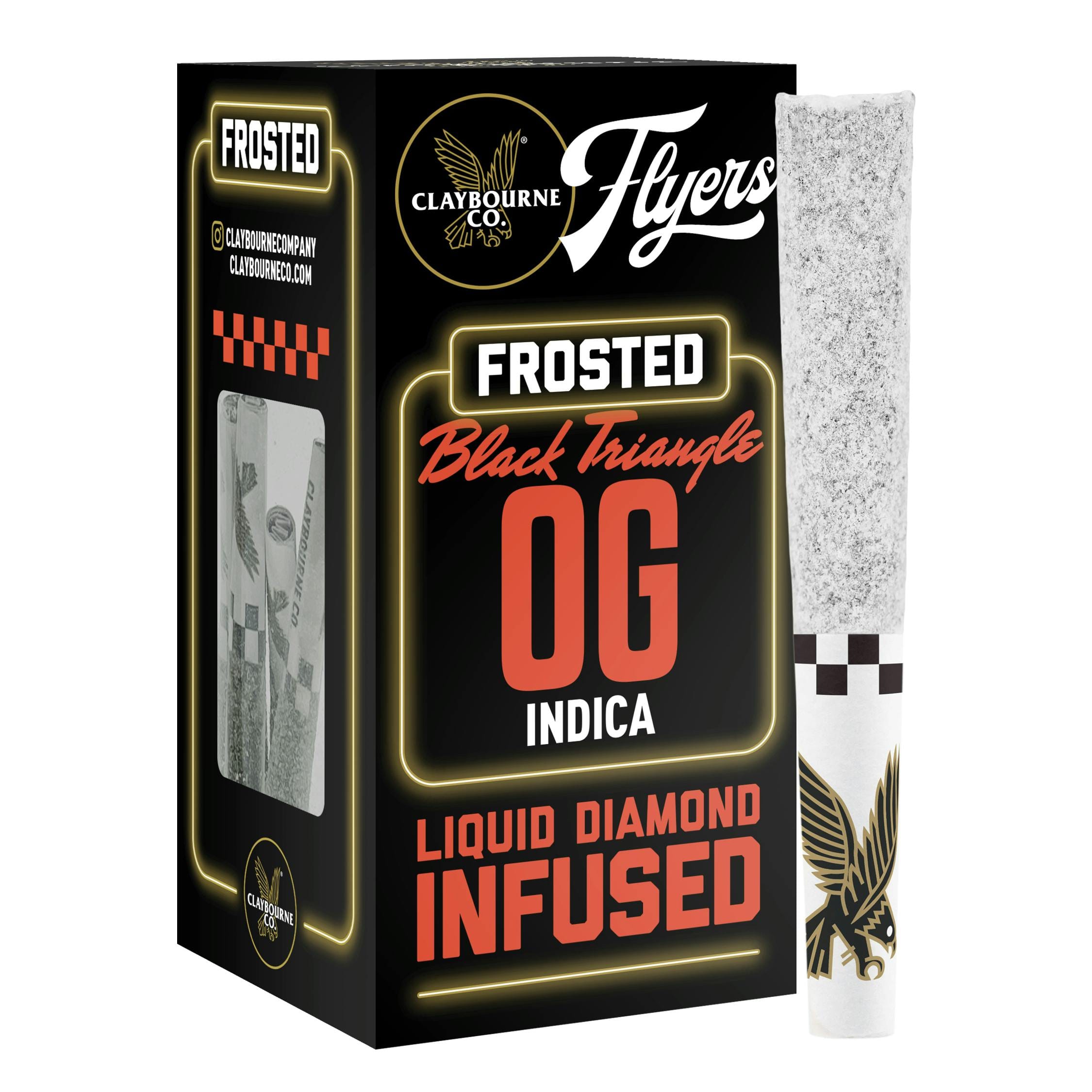 Flyers Frosted: Black Triangle OG 5pk .5g Pre-Rolls - Claybourne -  - $35 - Pre-Rolls
