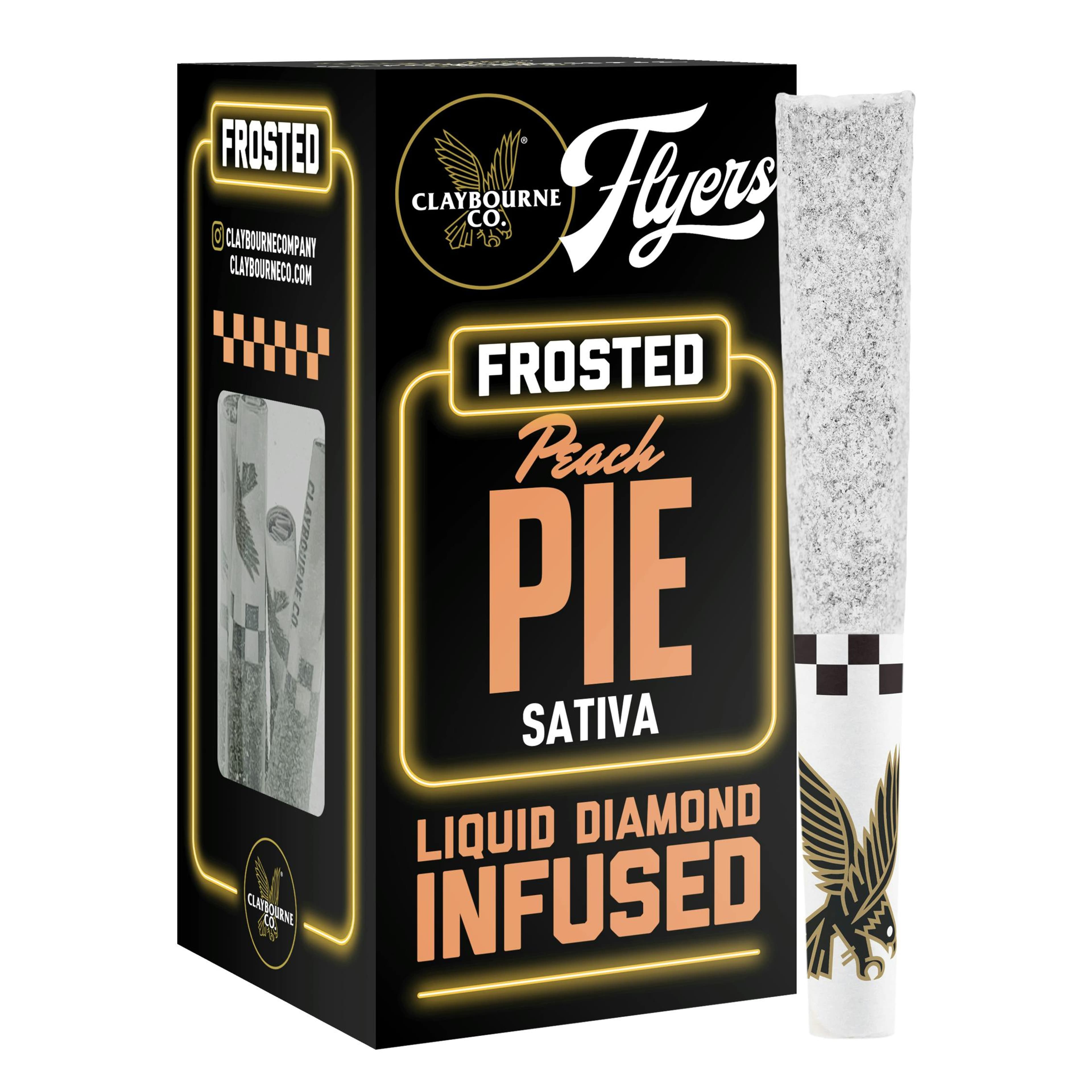 Flyers Frosted: Peach Pie 5pk .5g Pre-Rolls - Claybourne - - $35 - Pre-Rolls
