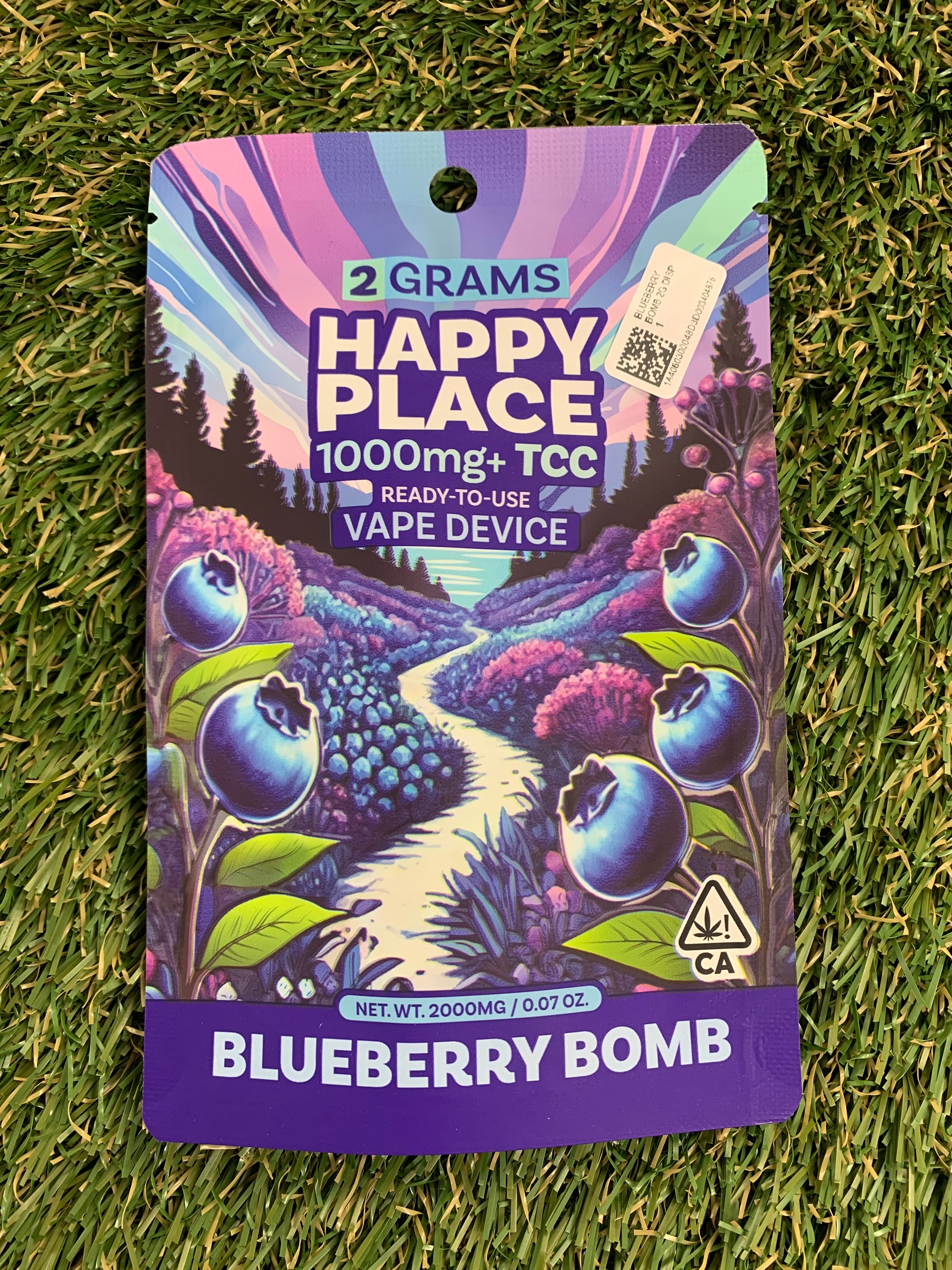 BLUEBERRY BOMB 2G DISP - HAPPY PLACE -  - $20.42 - Vape Cartridge