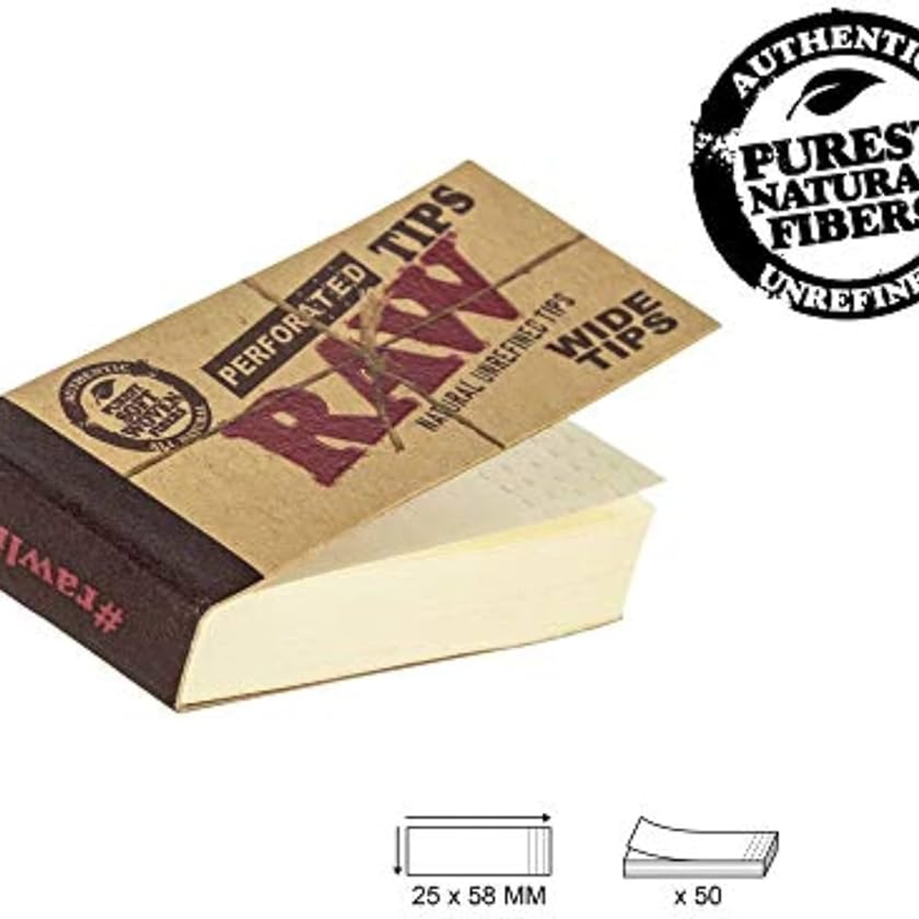 Raw - Wide Perforated Soft Tips - - $1.25 - Accessories