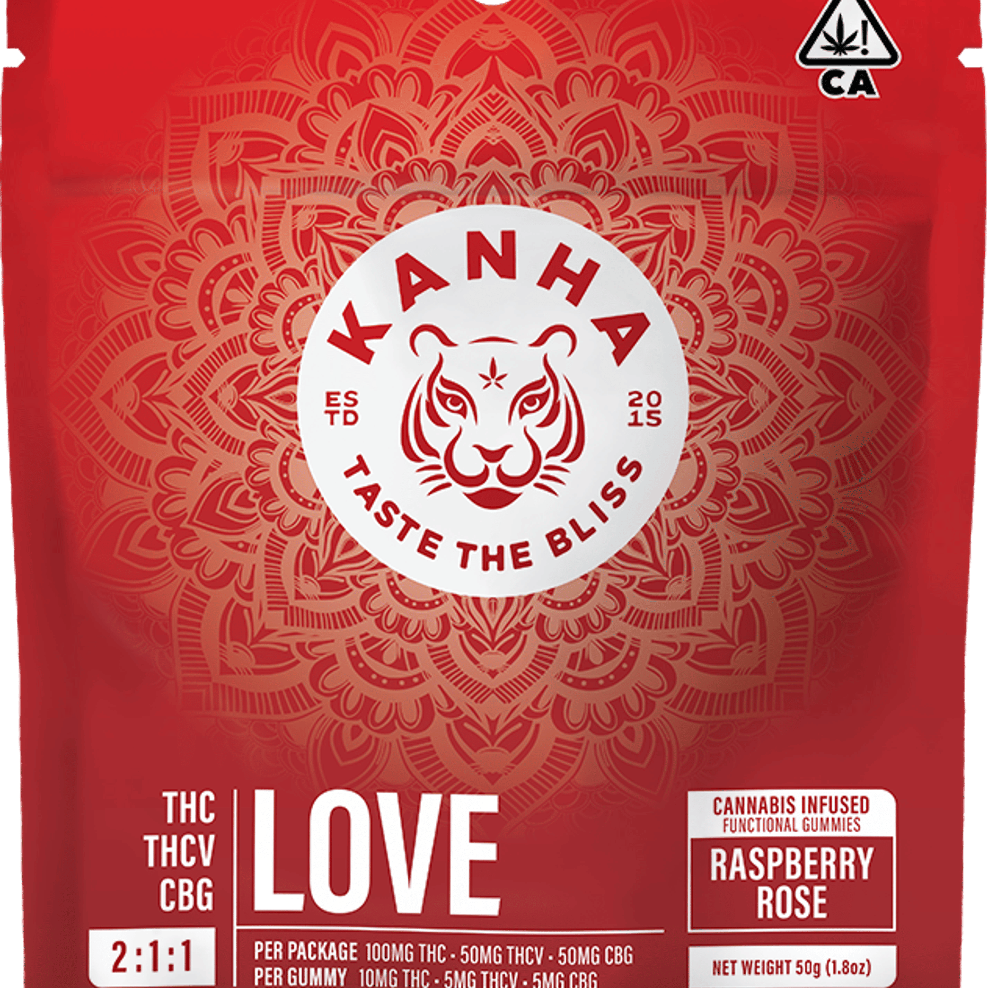 Raspberry Rose | NANO | 2:1:1 THC-V + CBG - Kanha - - $25 - Edibles