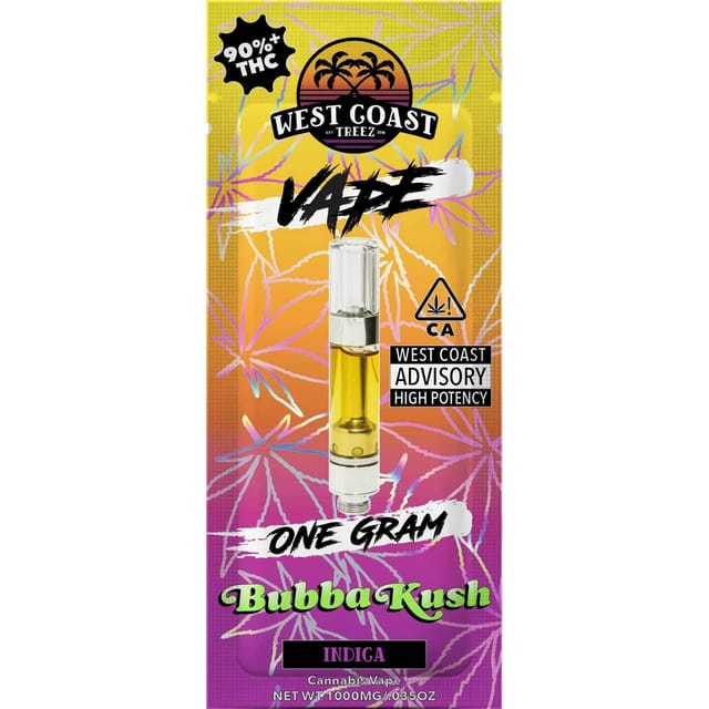 West Coast Treez — Bubba Kush 1g Cartridge