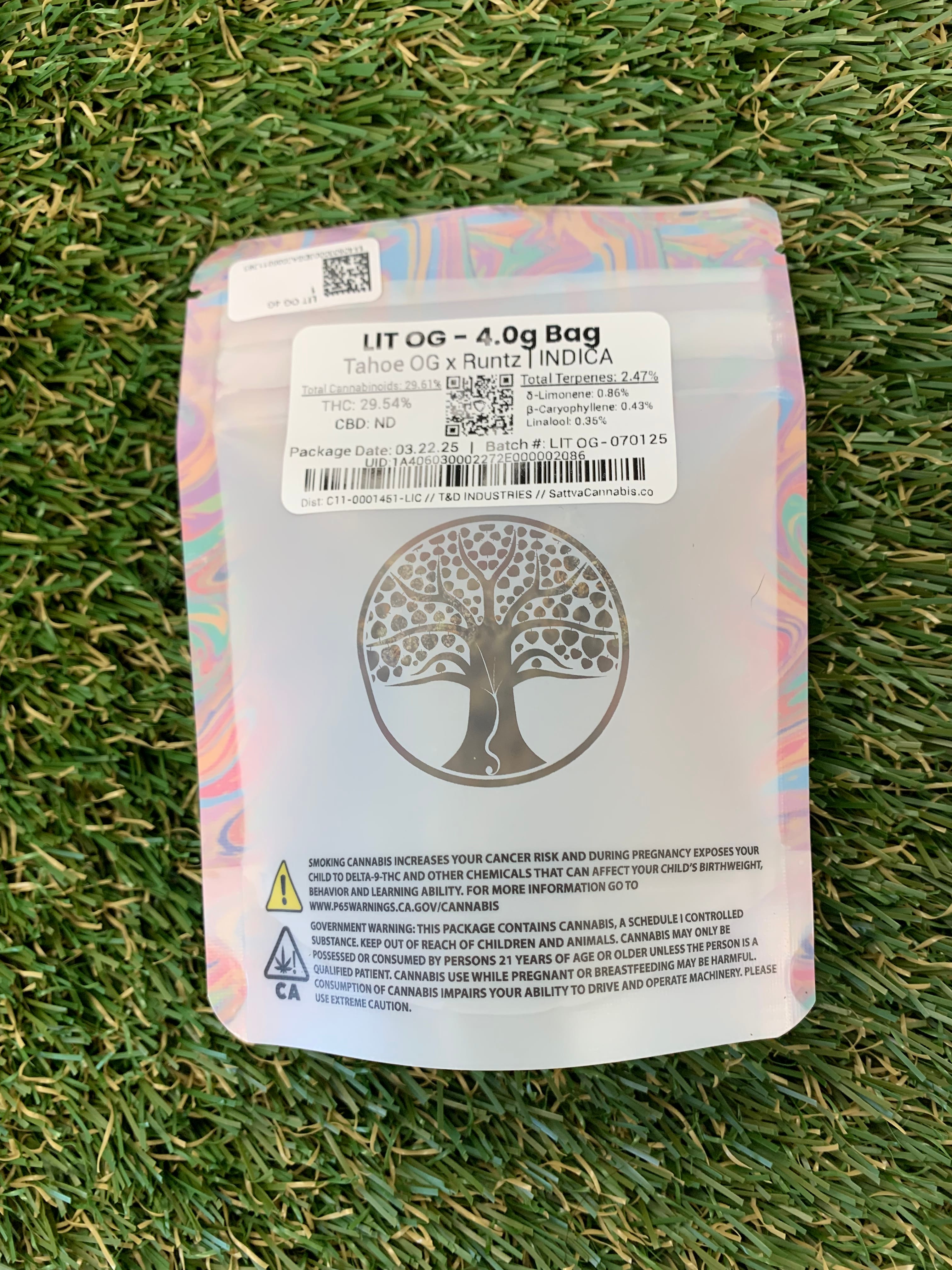 LIT OG 4G - SATTVA -  - $24.19 - Flower