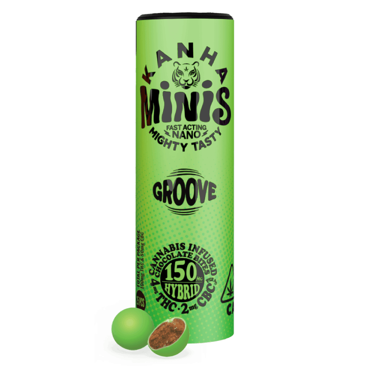 Kanha - Groove - Minis Chocolates - 50mg CBC + 100mg THC - KANHA - Grove - $14.99 - Edibles