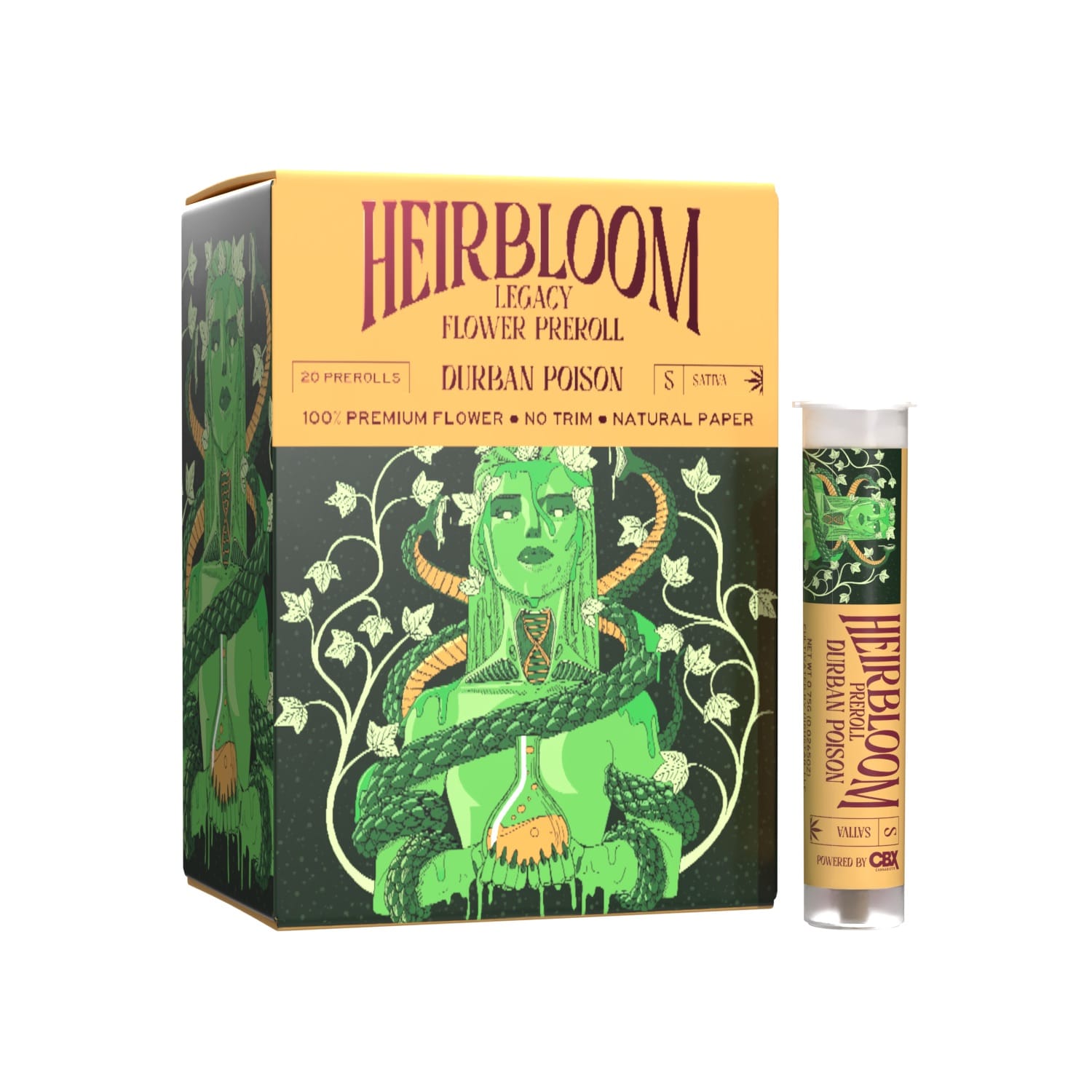 Durban Poison | Pre-Roll [.75g] - Heirbloom by CBX -  - $13 - Pre-Rolls