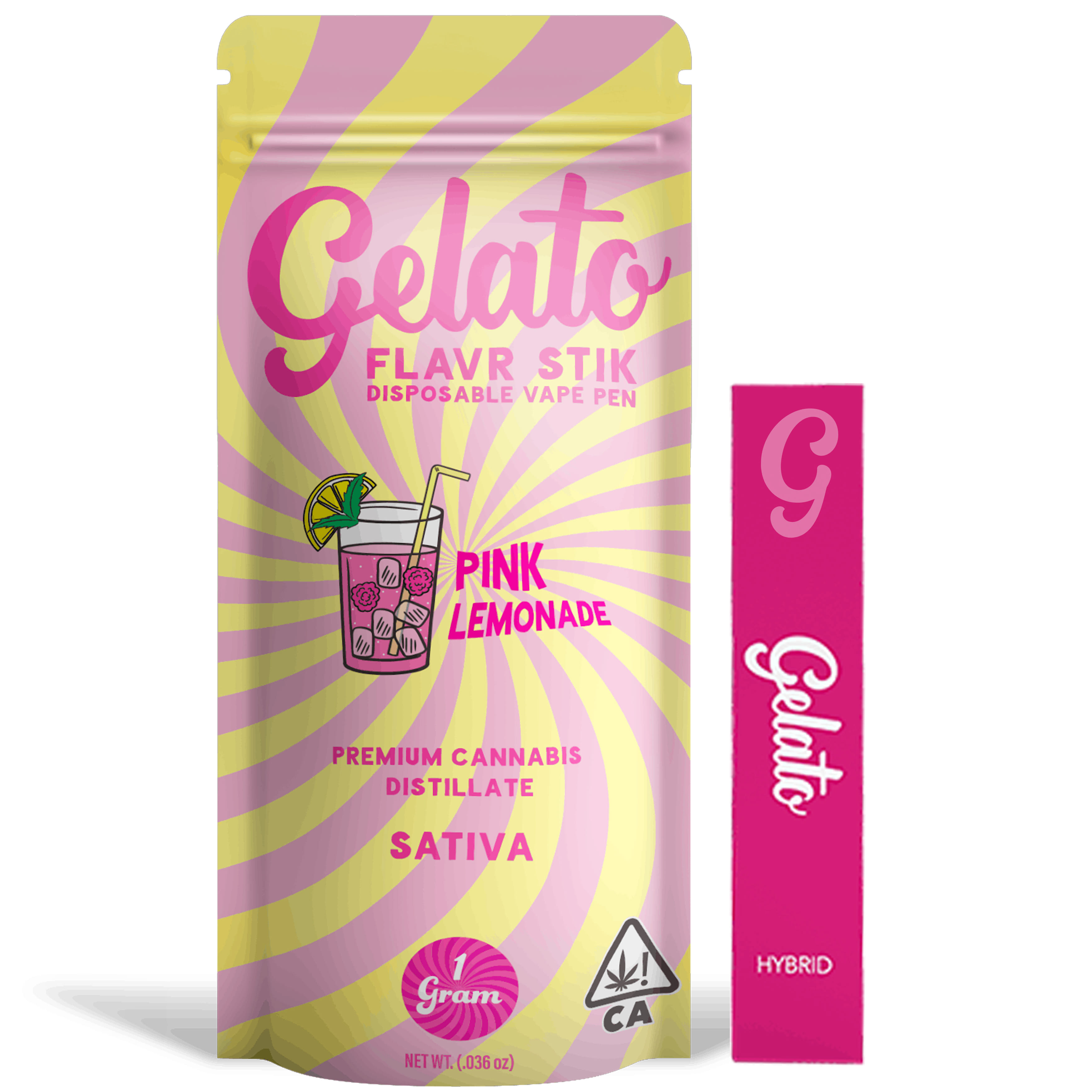 Pink Lemonade (S) - 1g AIO *B2G1 EVERYDAY* - Gelato Canna Co. - Pink Lemonade (S) - $27 - Cartridges