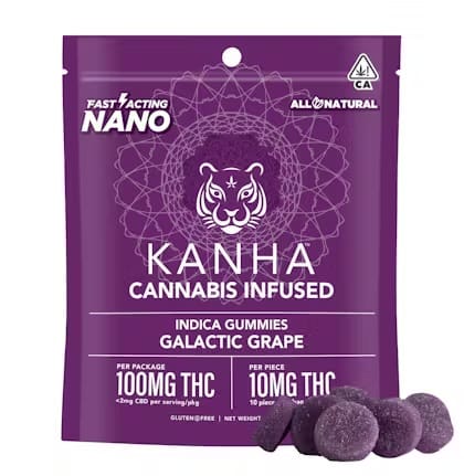 NANO: Galactic Grape 100MG Gummies - Kanha -  - $14.85 - Edible