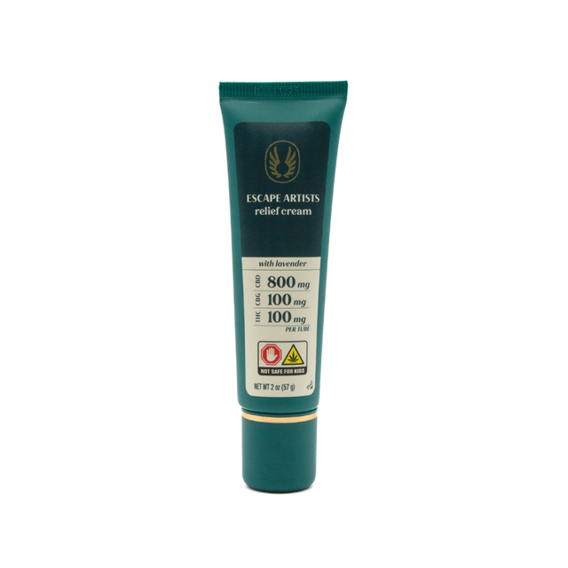 "Relief Cream Tube- Lavender -(800mg CBD / 100mg CBG / 100mg THC)