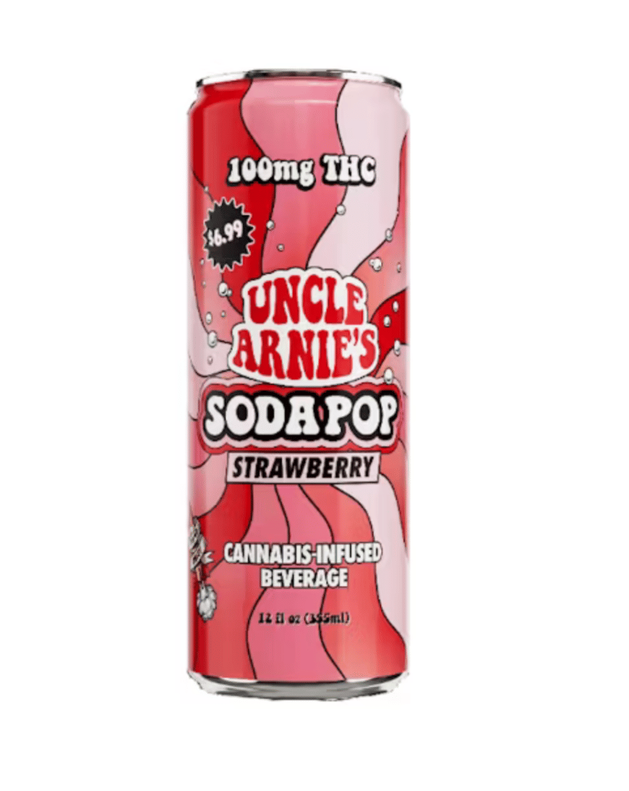 Strawberry Soda (S) - 100mg 12 oz beverage - Uncle Arnies -  - $7.99 - Edible