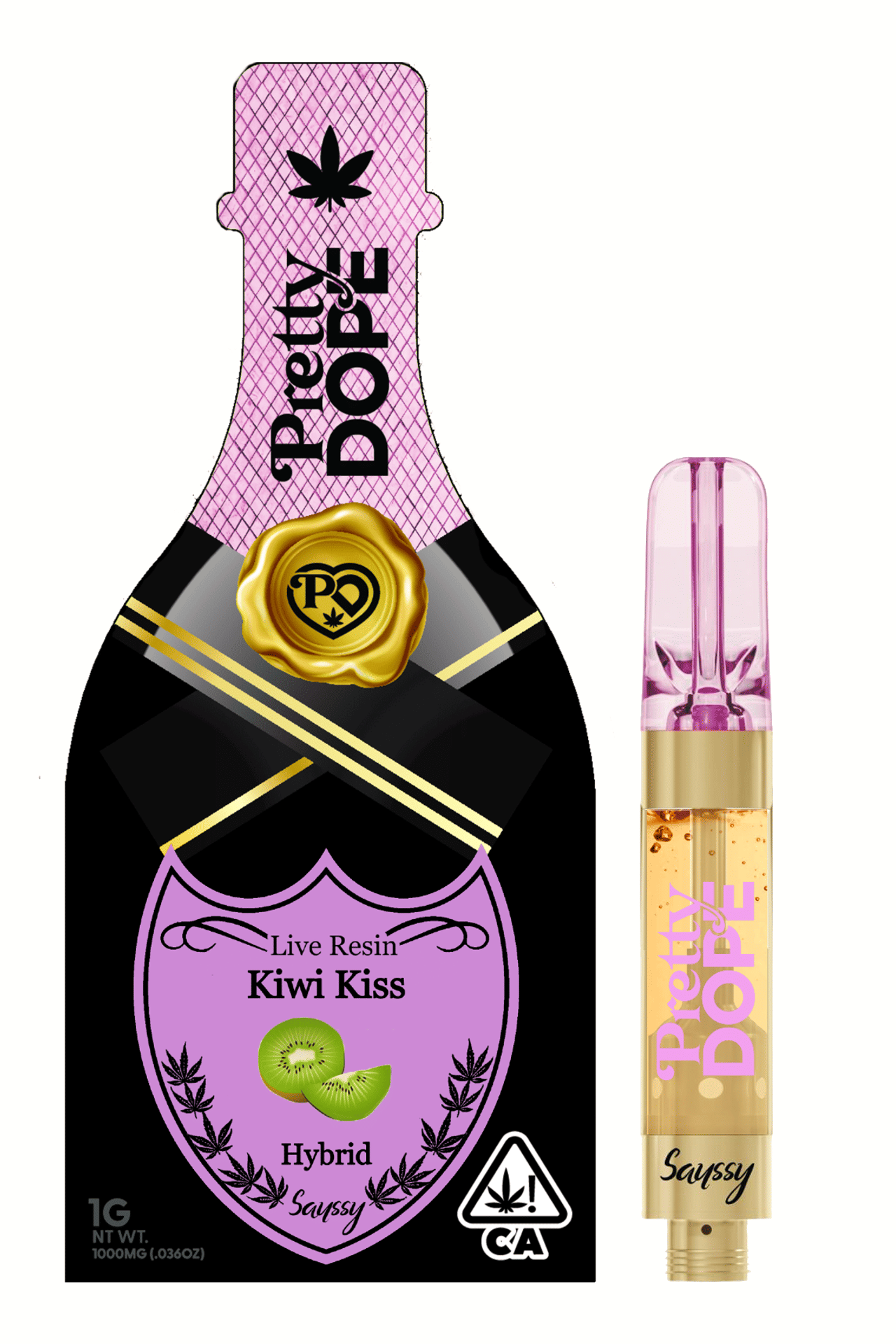 Kiwi Kiss LIVE RESIN 1G VAPE CART - PRETTY DOPE -  - $19.99 - Vapes