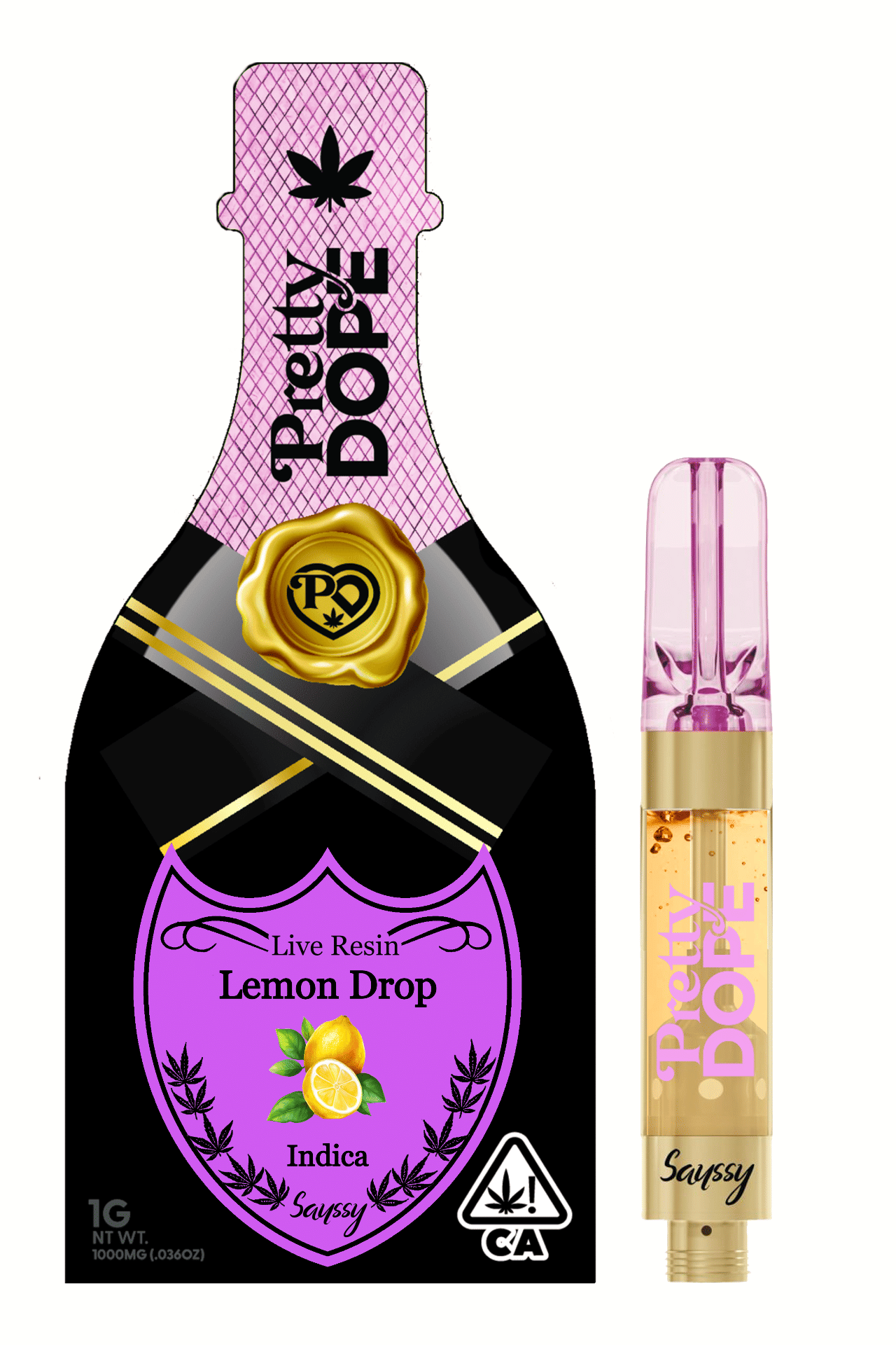 Lemon Drop LIVE RESIN 1G VAPE - PRETTY DOPE -  - $19.99 - Vapes