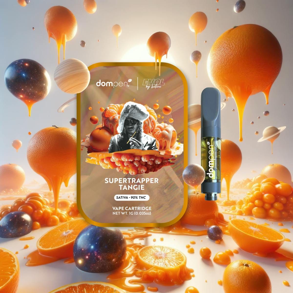 dompen™ X EVOL by Future: Super Trapper Tangie (Sativa) - 1G Cartridge - dompen™ & Koa - Super Trapper Tangie 1g Cart Dompen - $28 - Cartridges