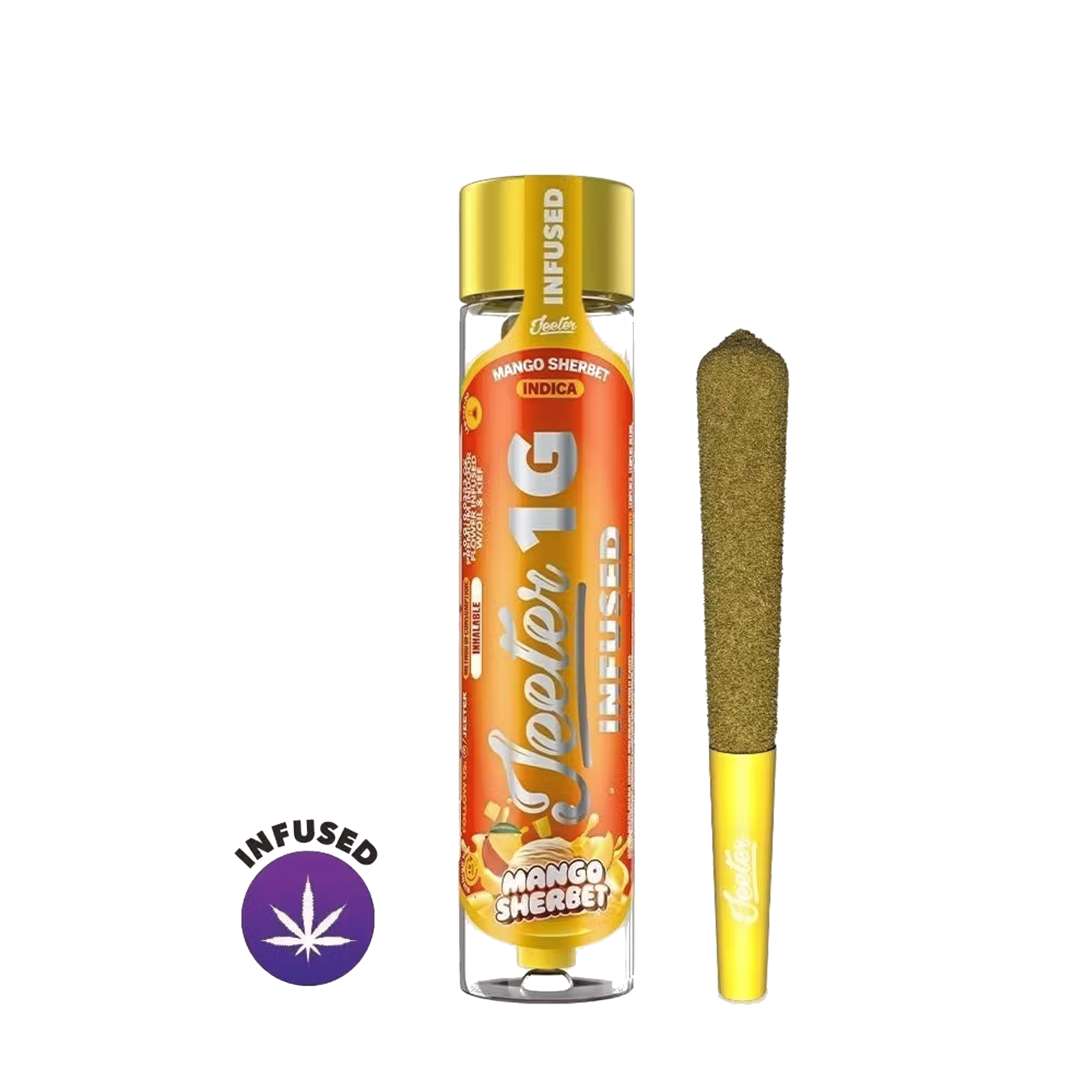 Mango Sherbet - Infused Joint - Jeeter - 1g (Single) - $16.99 - Infused Pre-Rolls