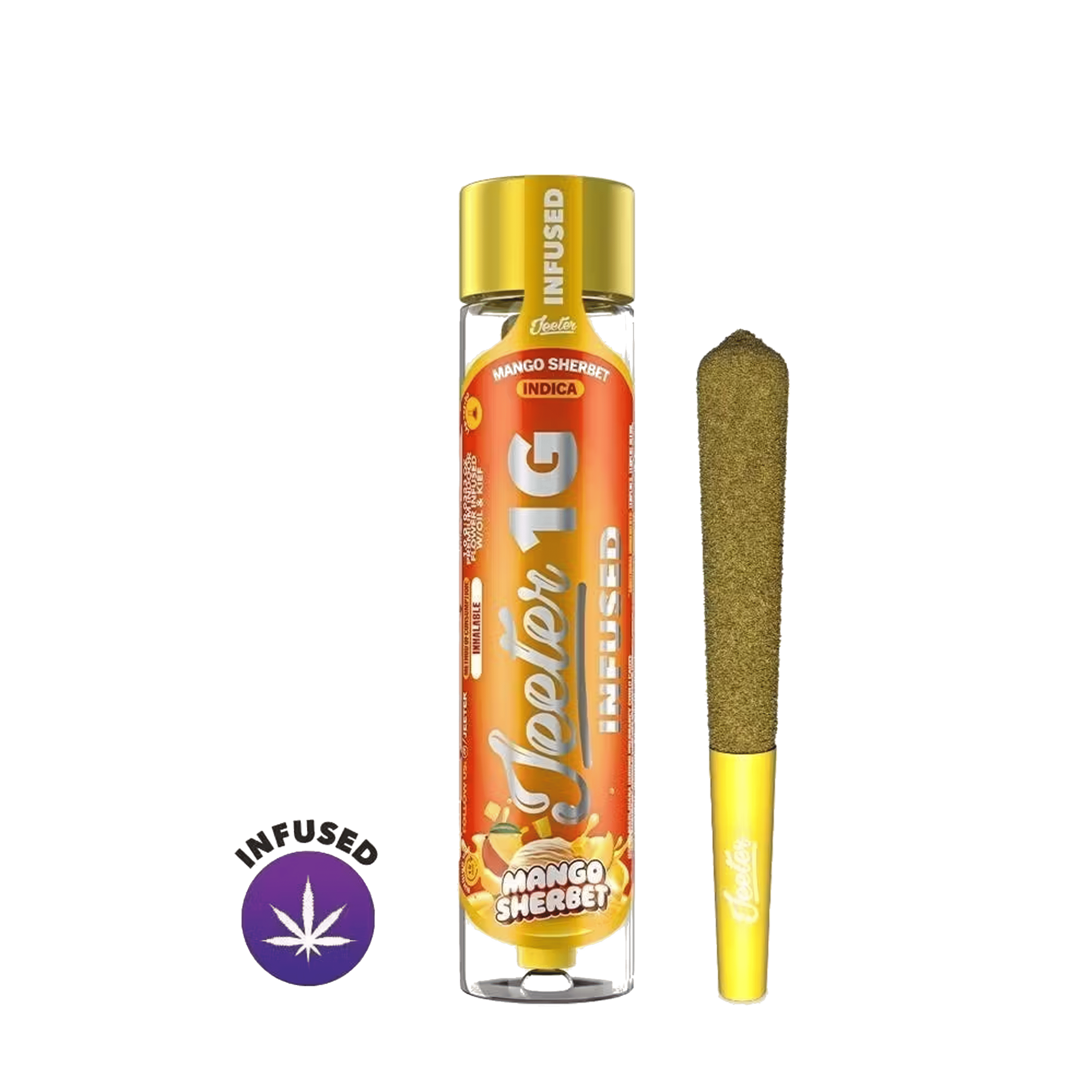 Mango Sherbet - Infused Joint - Jeeter - 1g (Single) - $16.99 - Infused Pre-Rolls