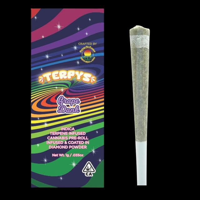 Terpys Creme De Canna Diamond Infused Preroll - Grape Dank (1g Indica)