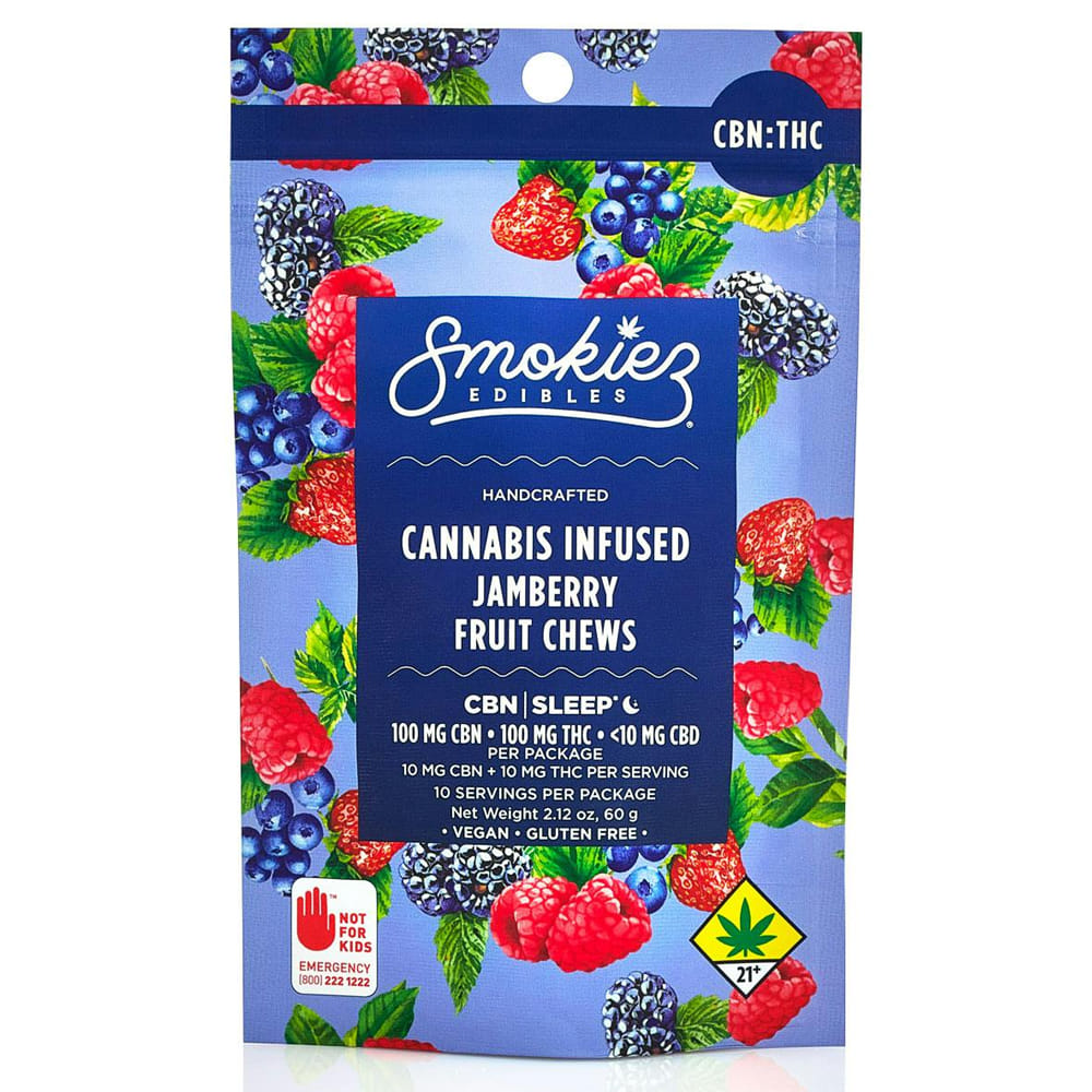 Jamberry 1:1 CBN (H) Fruit Chews 100mg *SPECIAL PRICING* - Smokiez Edibles - Jamberry 1:1 CBN (H) - $14 - Edibles