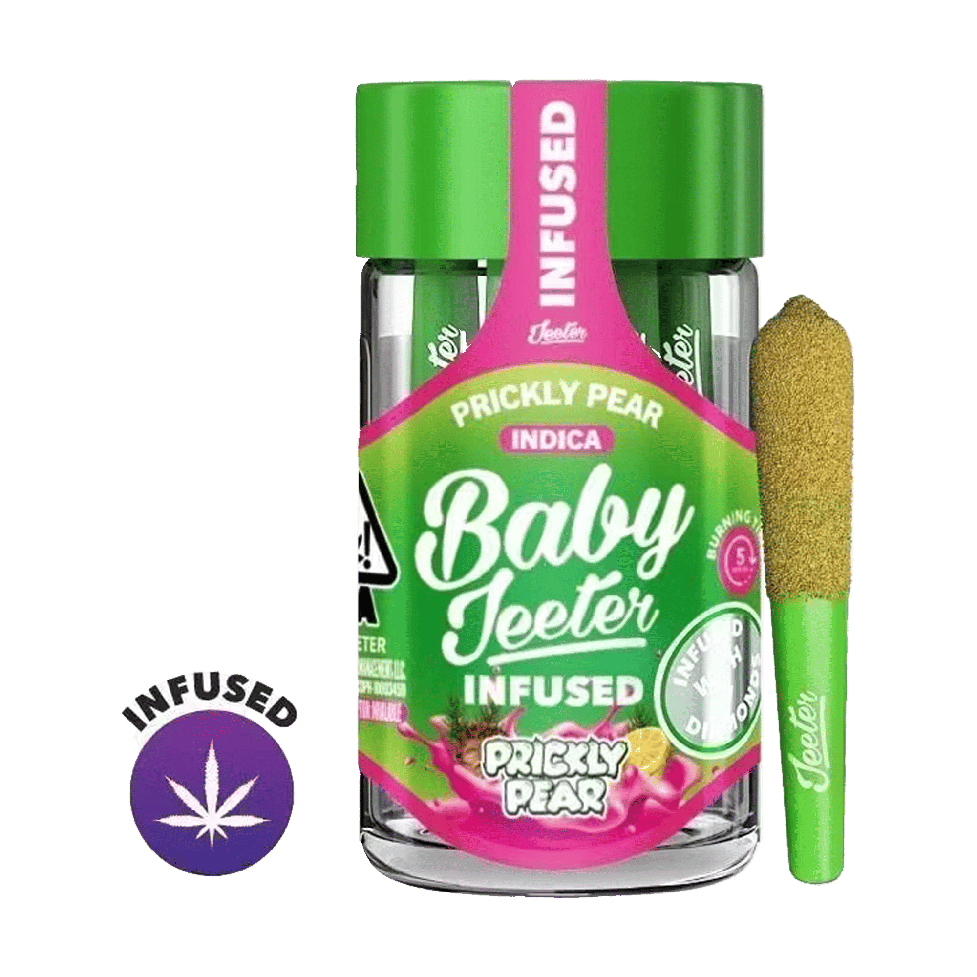 Prickly Pear - Baby Jeeter - Infused Pre-Rolls - Jeeter - 2.5g (5-Pack) - $39.99 - Infused Pre-Rolls