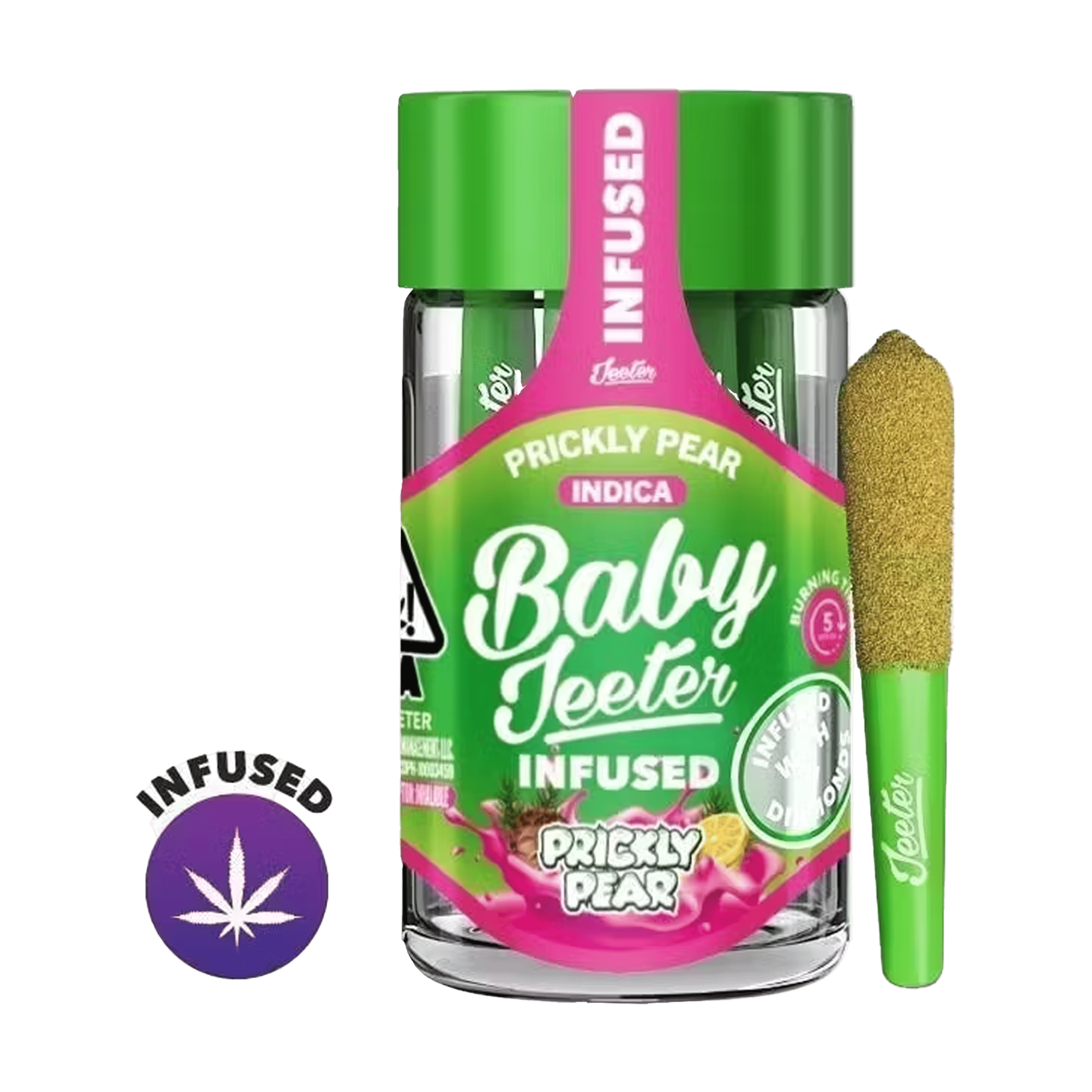 Prickly Pear - Baby Jeeter - Infused Pre-Rolls - Jeeter - 2.5g (5-Pack) - $39.99 - Infused Pre-Rolls