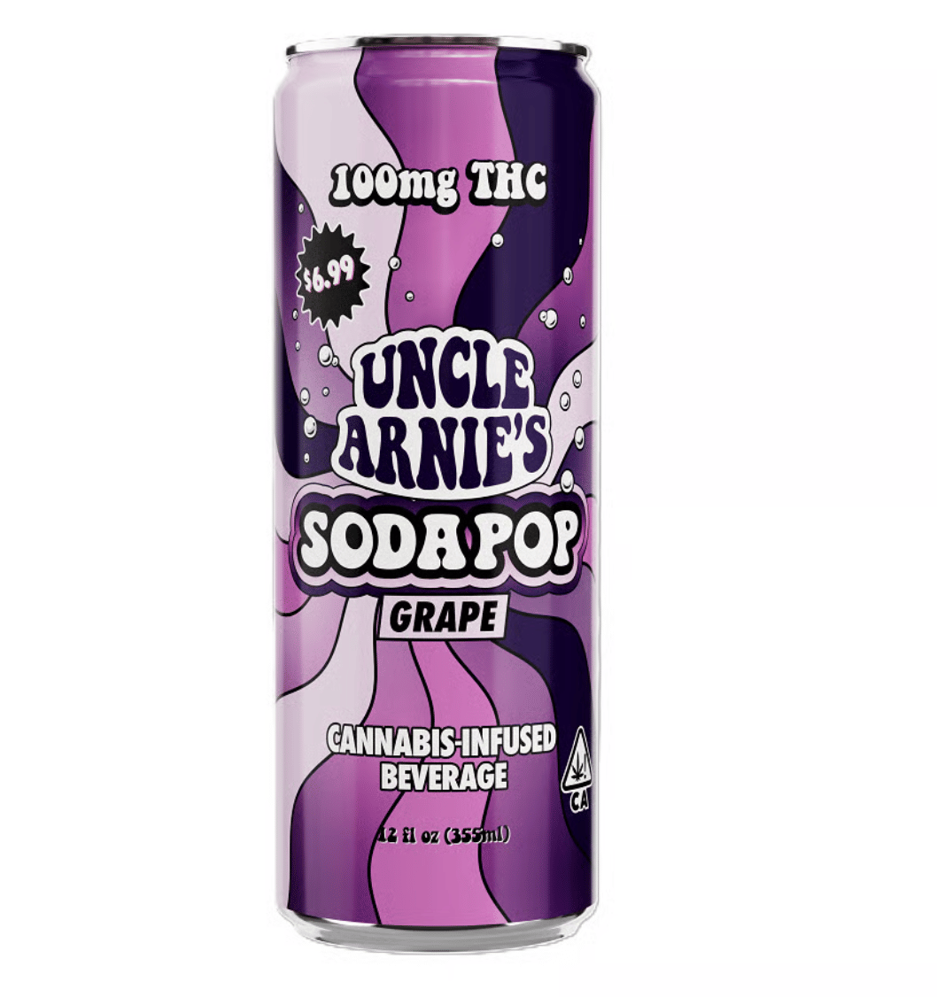 Grape Soda (S) - 100mg 12 oz beverage - Uncle Arnies -  - $7.99 - Edible