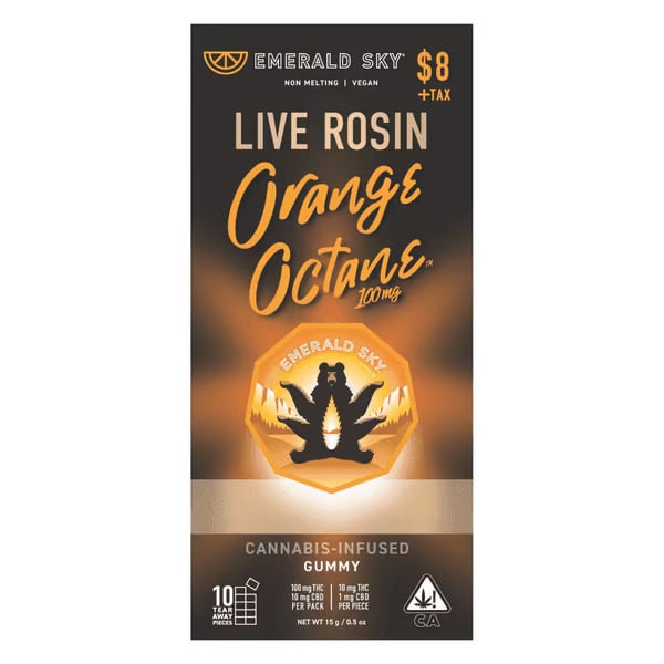Emerald Sky - Orange Octane - Rosin Gummy 100mg