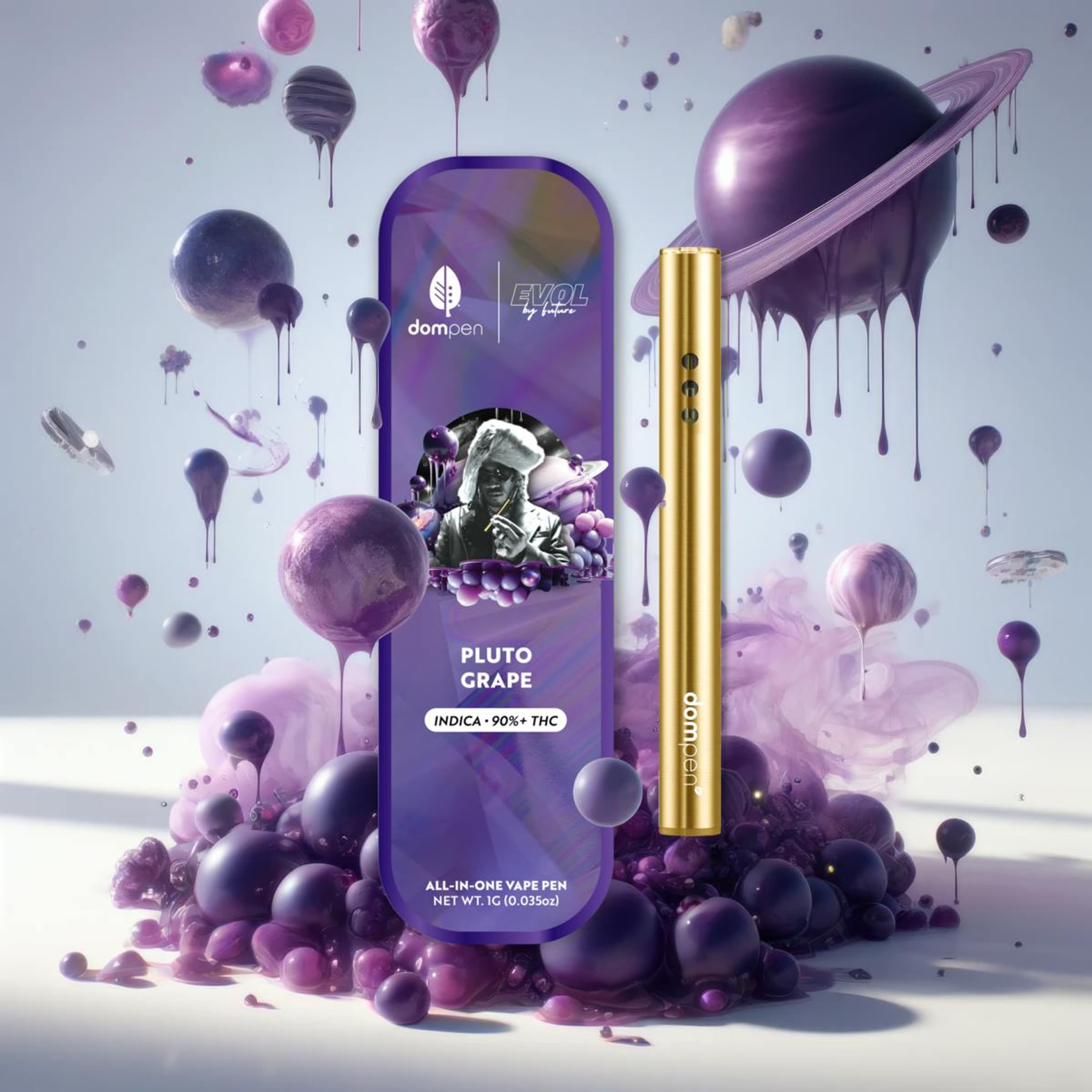 dompen™ x Evol by Future: Blueberry Bandz (Hybrid) - 1G Disposable - dompen™ & Koa - Blueberry Bandz Dompen X Future - $45 - Vape Pens