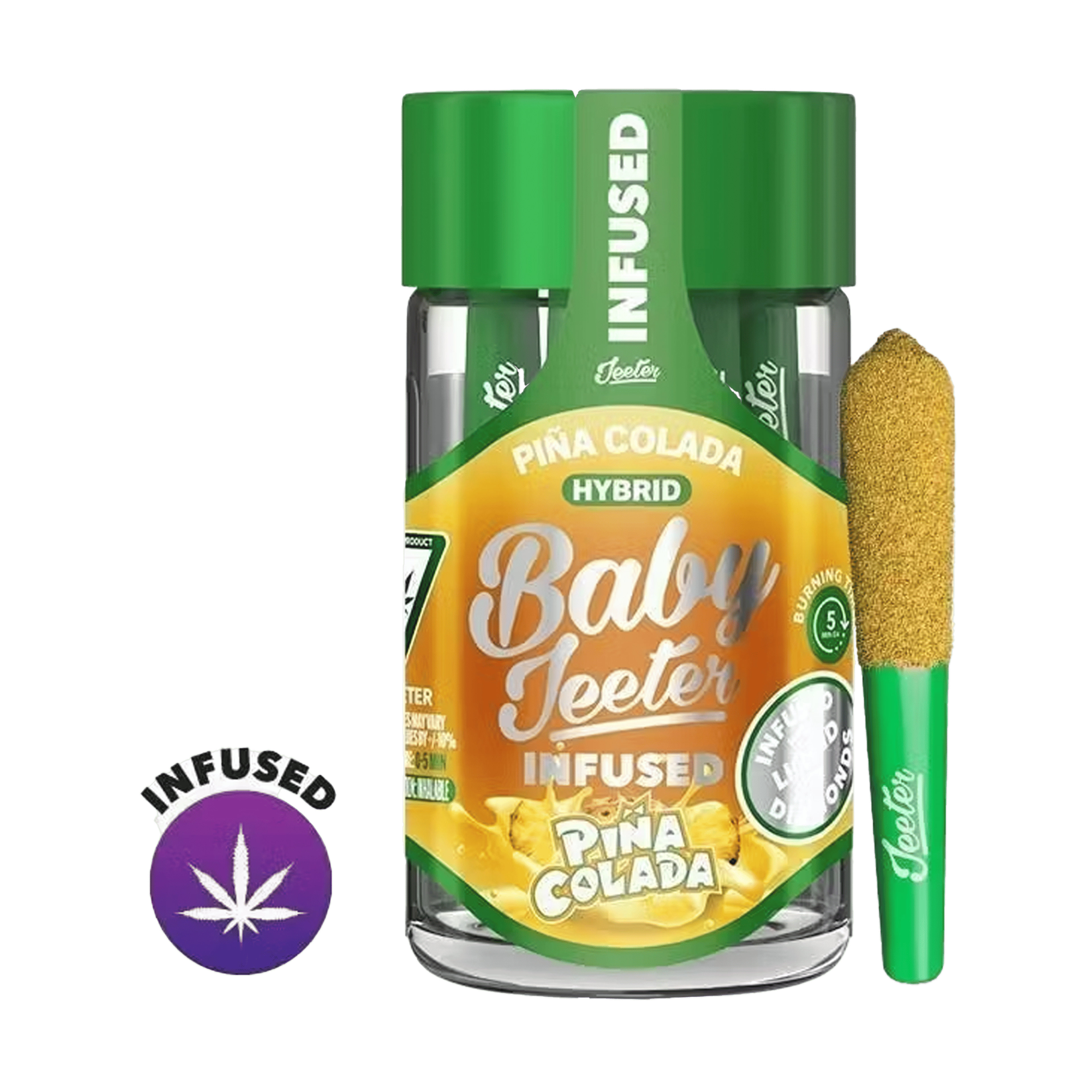 Pina Colada - Baby Jeeter - Infused Pre-Rolls - Jeeter - 2.5g (5-Pack) - $39.99 - Infused Pre-Rolls