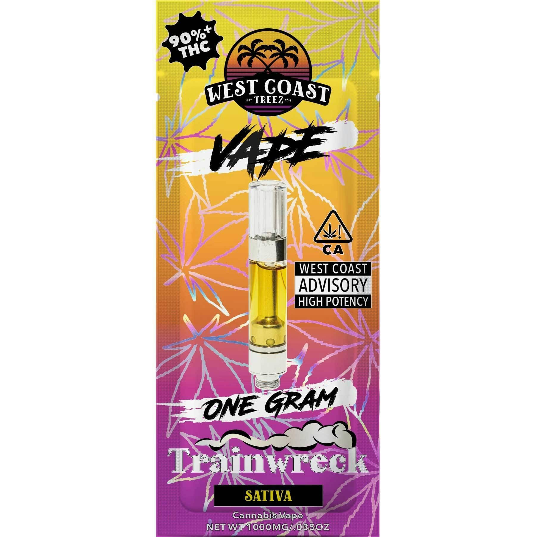 West Coast Treez — Trainwreck - 1g Cartridge