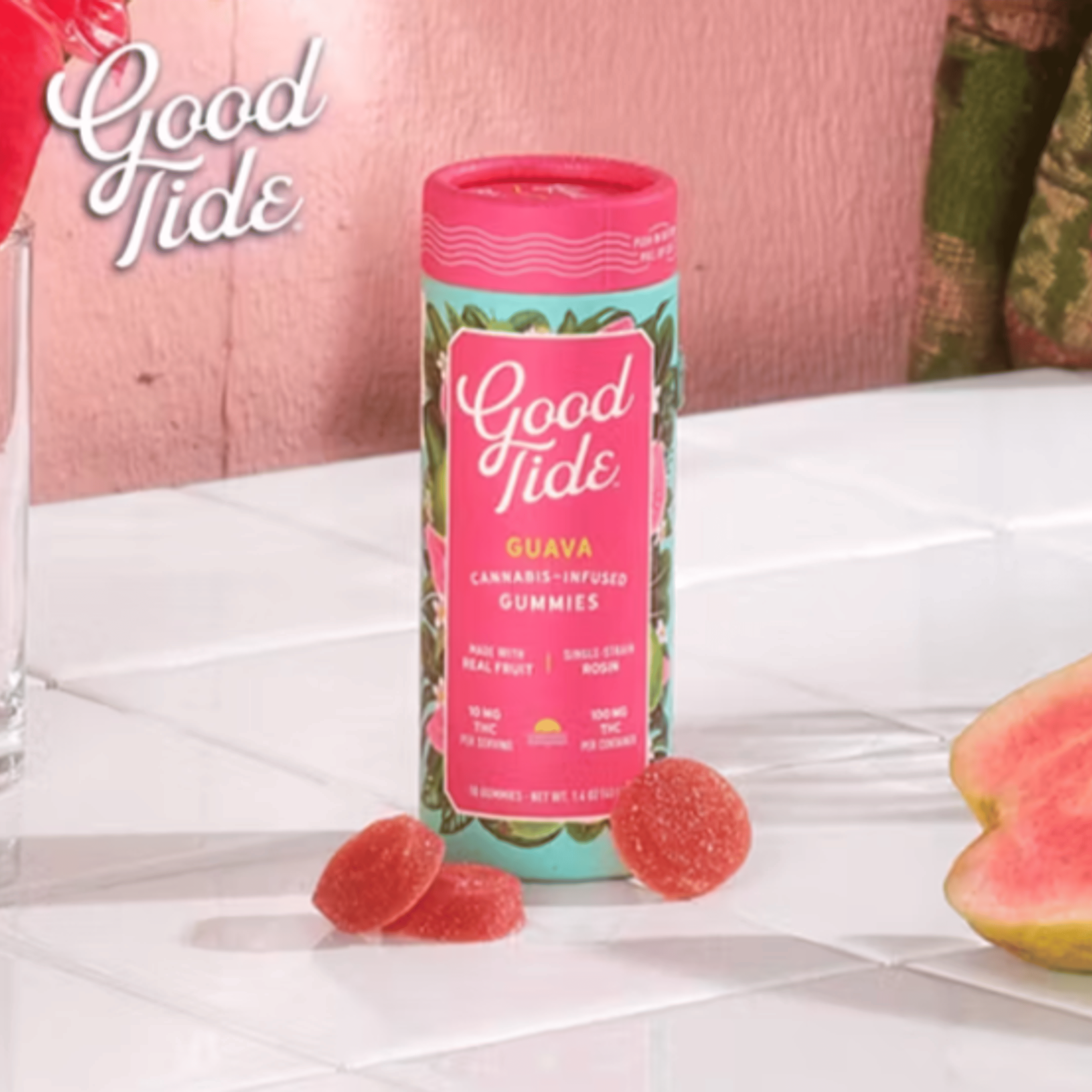 Good Tide - Guava - Hash Rosin Gummies - 100mg - Good Tide - - $16.99 - Edibles