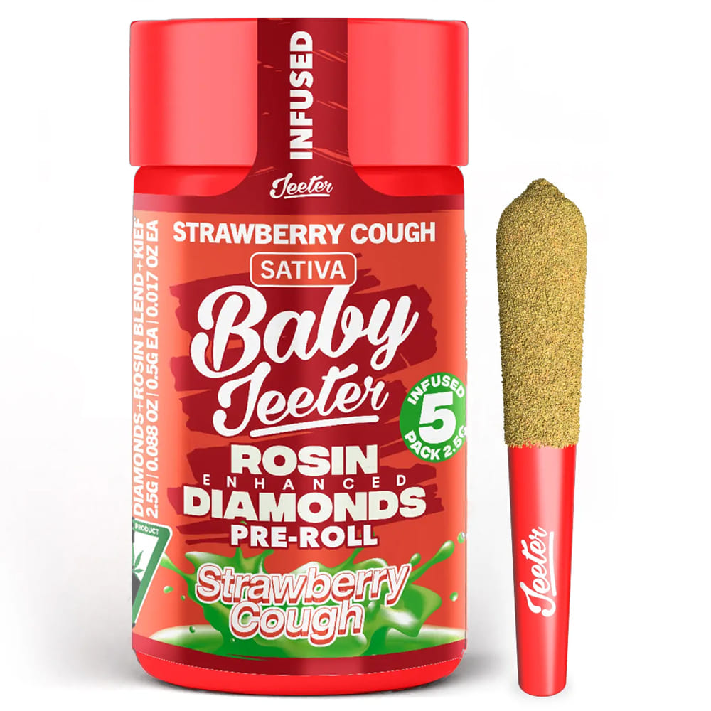 Strawberry Cough (S) - Baby Infused 5pk *SPECIAL PRICING* - Jeeter - Strawberry Cough (S) - $30 - Pre-Rolls