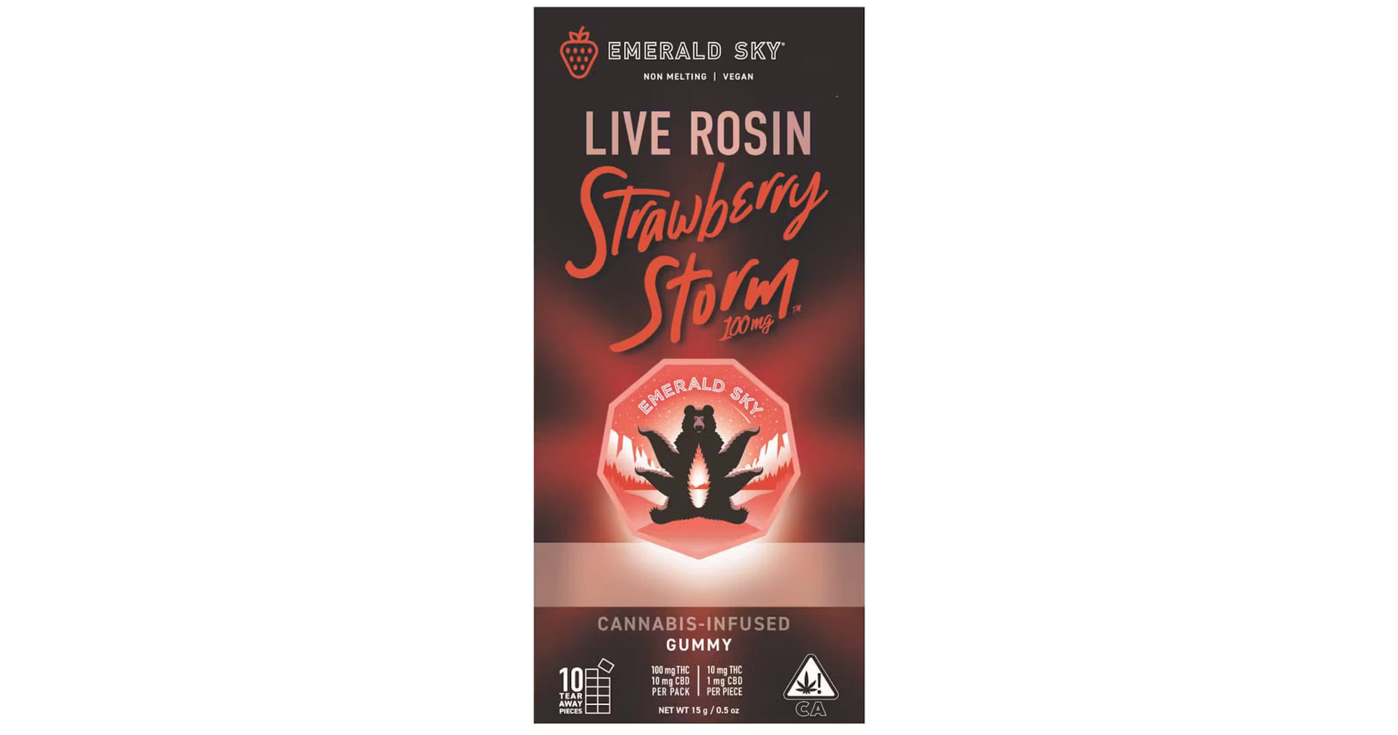 STRAWBERRY STORM ROSIN GUMMY 100MG - Emerald Sky -  - $8.05 - Edibles