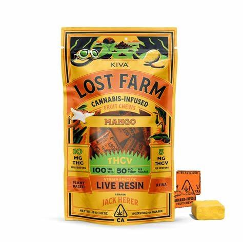 Mango Jack Herer THCV 100MG Chews - Lost Farm -  - $14.85 - Edible
