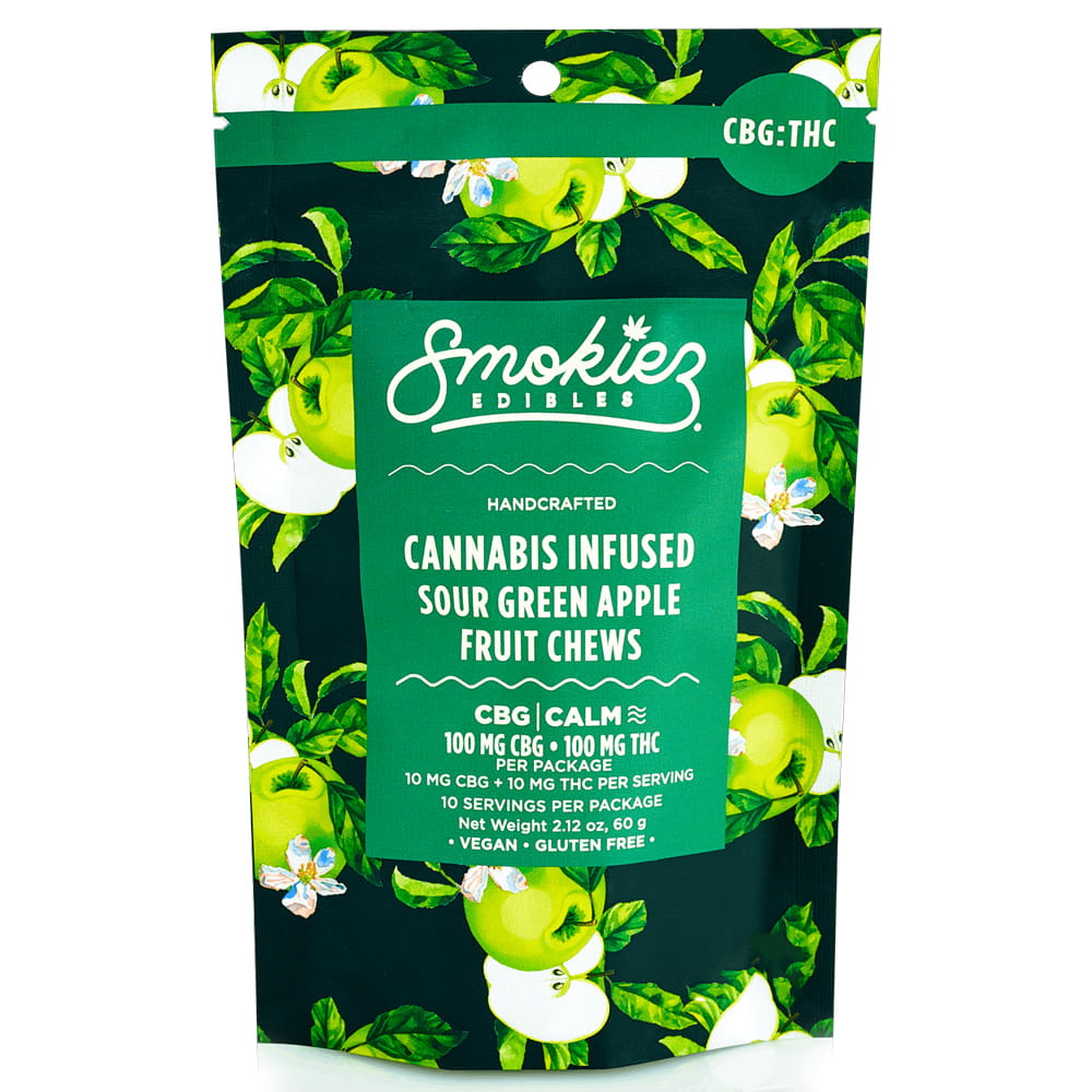Sour Green Apple (H) 1:1 CBG:THC - Smokiez - Sour Green Apple - $15.50 - Edibles