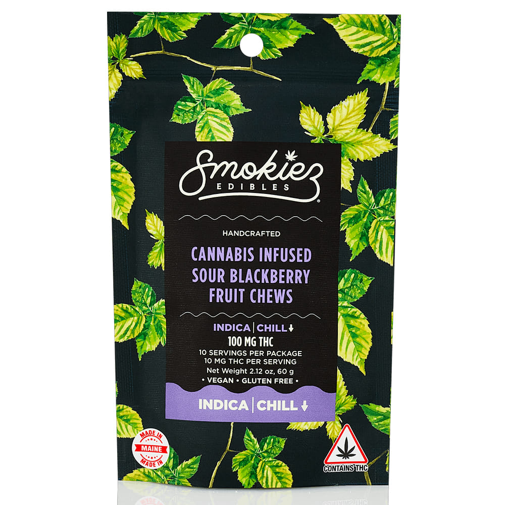 Sour Blackberry (I) Fruit Chews - Smokiez - Sour Blackberry (I) - $13 - Edibles