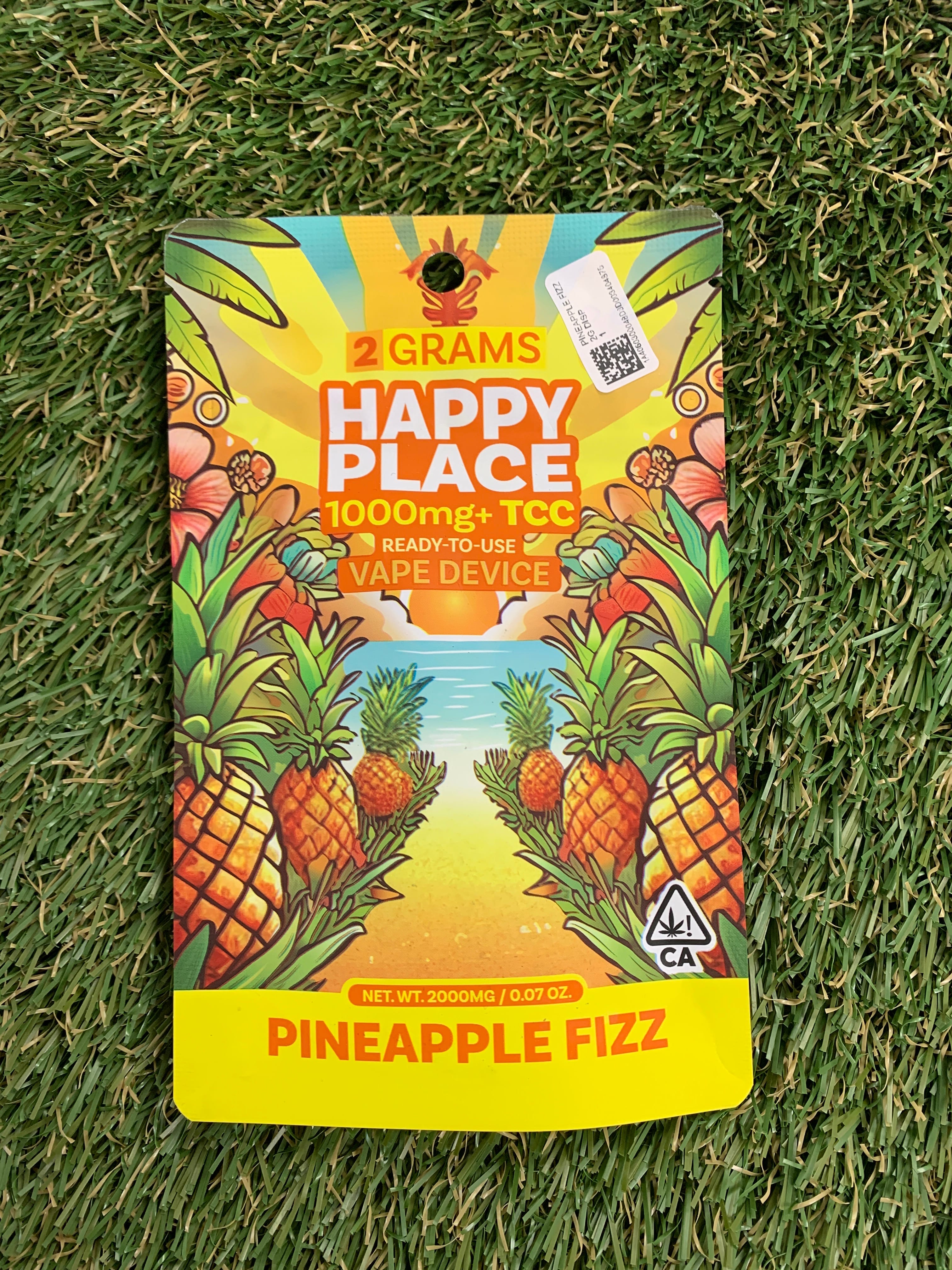 PINEAPPLE FIZZ 2G DISP - HAPPY PLACE -  - $20.42 - Vape Cartridge
