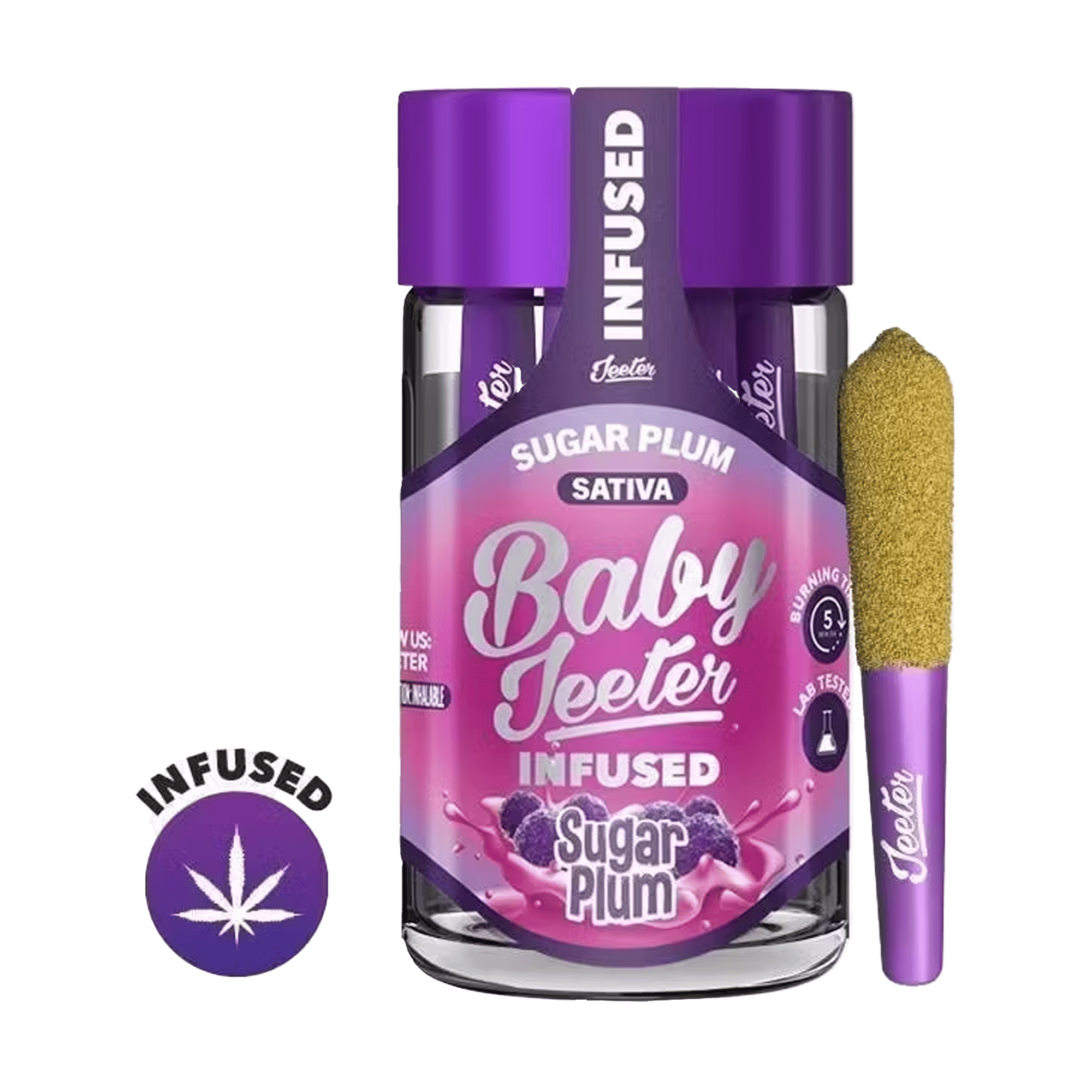 Sugar Plum - Baby Jeeter - Infused Pre-Rolls - Jeeter - 2.5g (5-Pack) - $39.99 - Infused Pre-Rolls