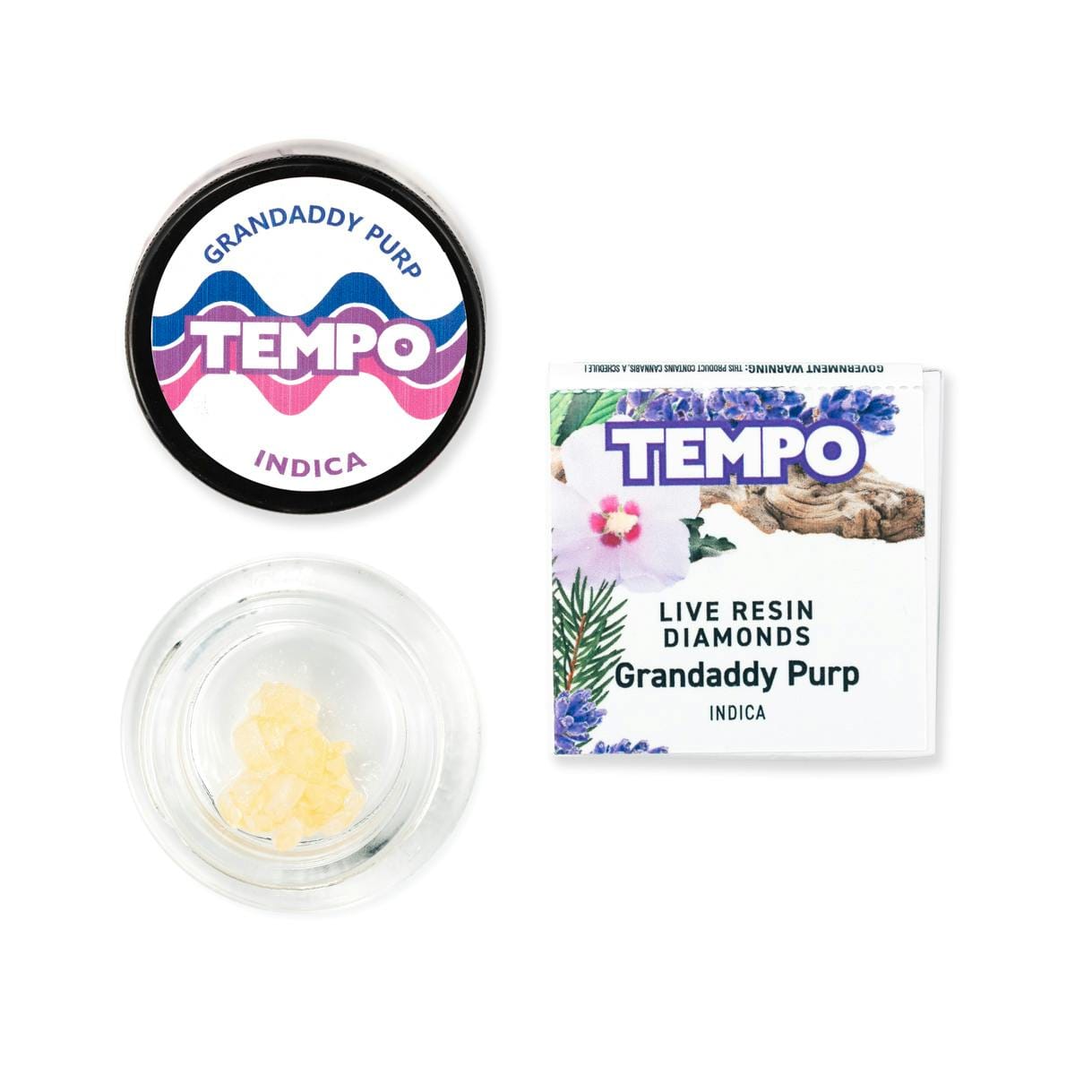 Grandaddy Purp Live Resin Diamonds (Indica) - Tempo - Grandaddy Purp Live Resin Diamonds (Indica) - $20 - Concentrates