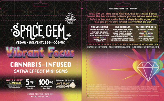 Mini Gems 20pk - Lion's Mane Mushrooms + 100mg THC