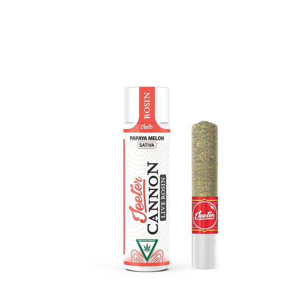Baby Cannon | Papaya Melon Live Rosin Infused Jeeter  - 1.3g - Jeeter -  - $35 - Infused Pre-Rolls