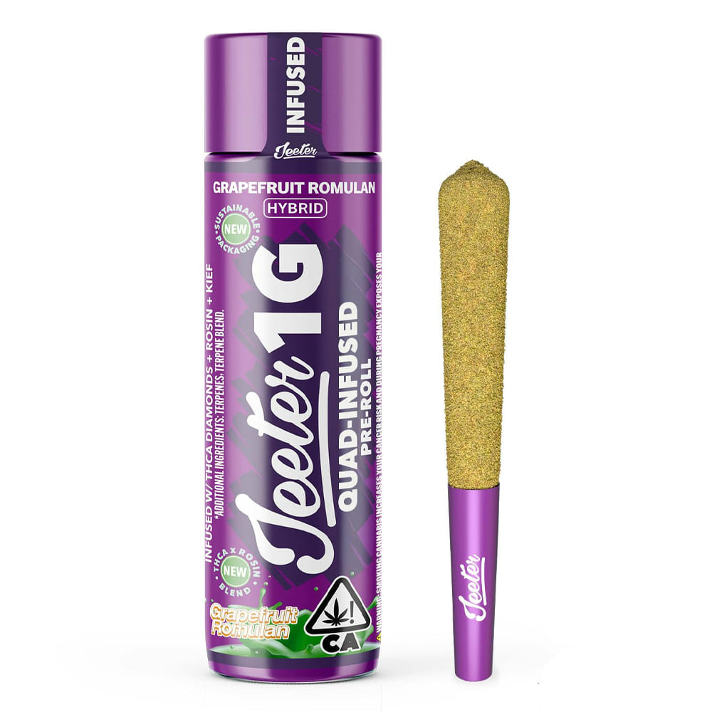 Grapefruit Romulan (H) - 1g Infused Preroll *B2G1 EVERYDAY* - Jeeter - Grapefruit Romulan (H) - $14.99 - Pre-Rolls