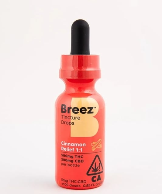 Cinnamon Relief 1:1 Tincture Drops Single Unit (500 MG THC + 500 MG CBD)