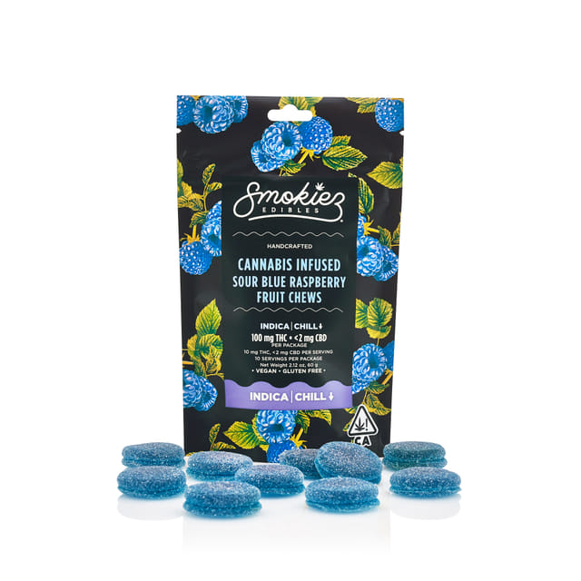 Smokies (SMOKIEZ): Sour Blue Raspberry Fruit Chews