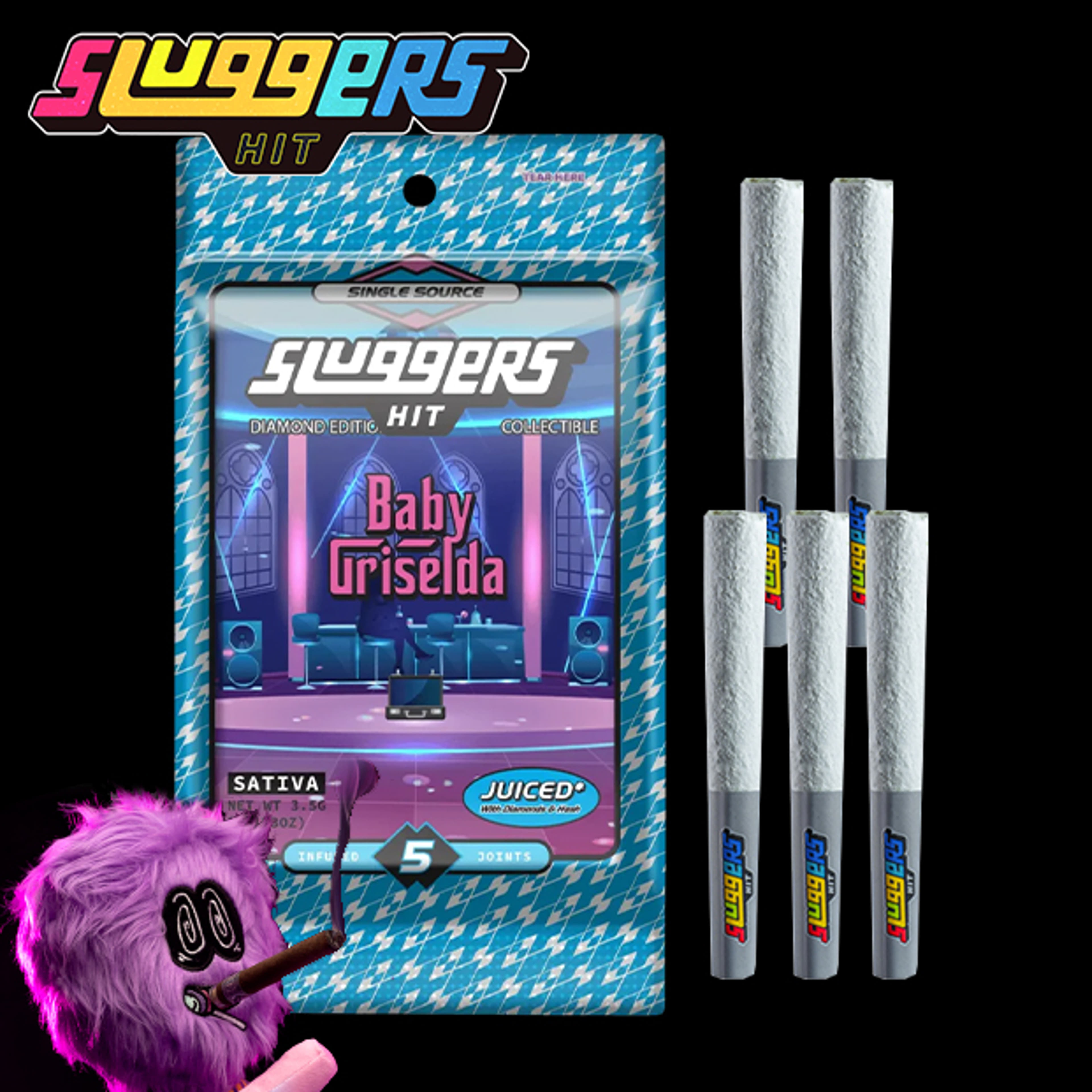 Sluggers - Baby Griselda - Diamond Edition - Infused Pre-Rolls (5 Pack) - 3.5g - Sluggers - 5 Pack - $35.99 - Pre-Rolls