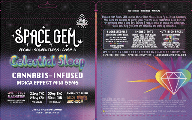 Mini Gems 20pk - Reishi Mushrooms + 50mg THC + 50mg CBN