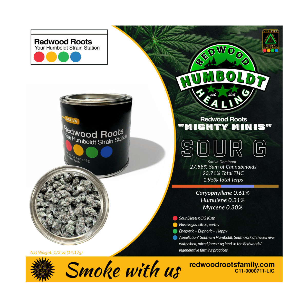 Mighty Minis Half Oz - Redwood Roots - Black Cherry Runtz - $45 - Flowers