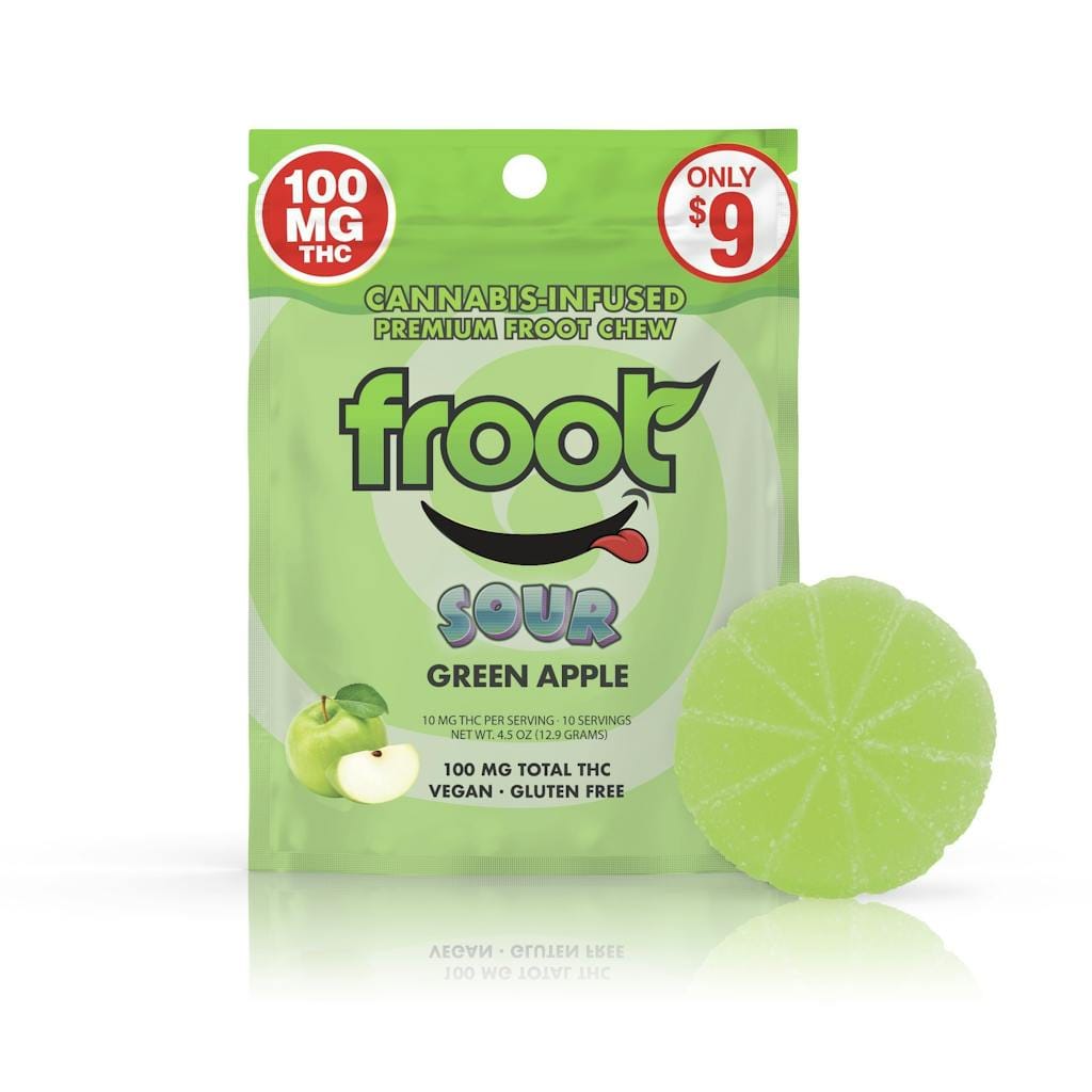 Sour Green Apple - 100mg Single - Froot - 100mg - Hybrid - $9 - Gummies