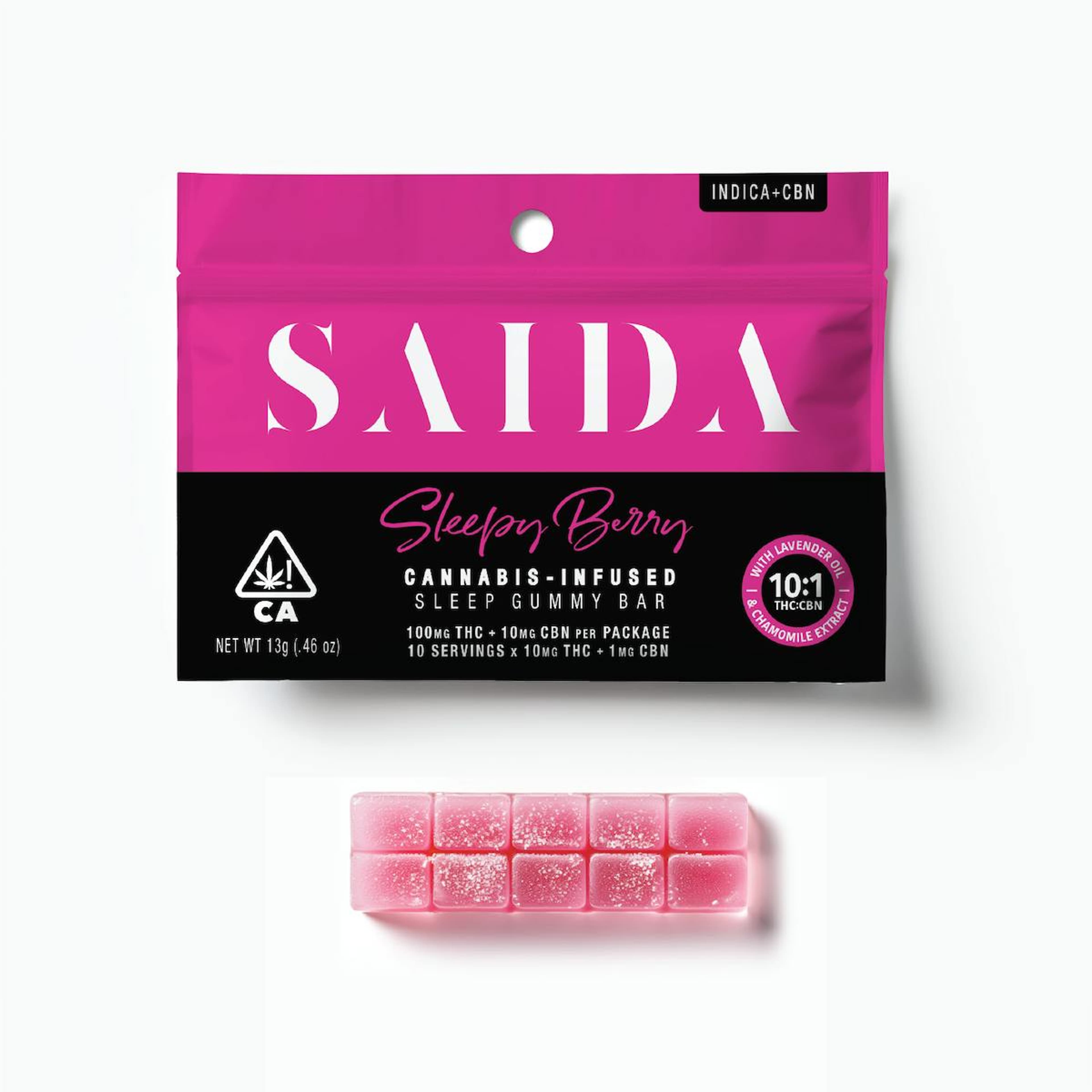 Sleepy Berry - Gummy Bar - Saida - 10 Gummies - $7.99 - Edibles
