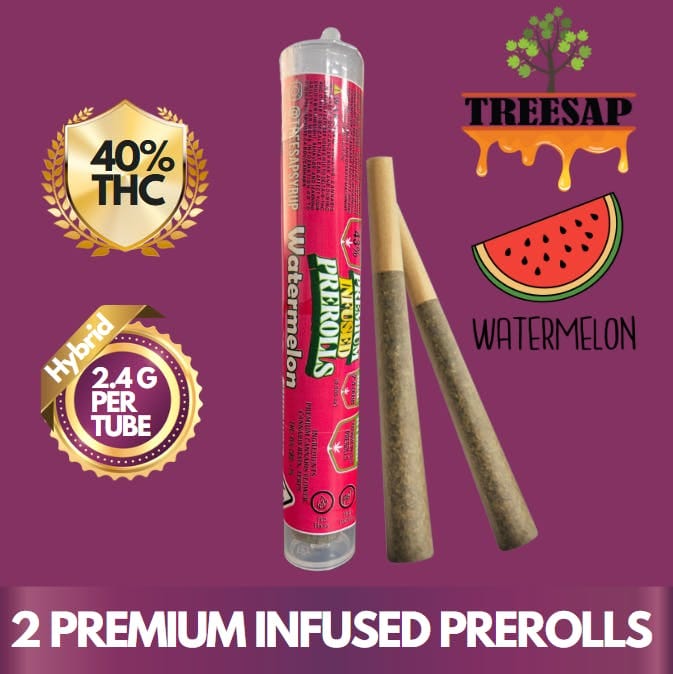 Treesap | 1.2gx2pk - Watermelon- Infused Pre-Rolls - Treesap -  - $14.75 - Pre-Rolls