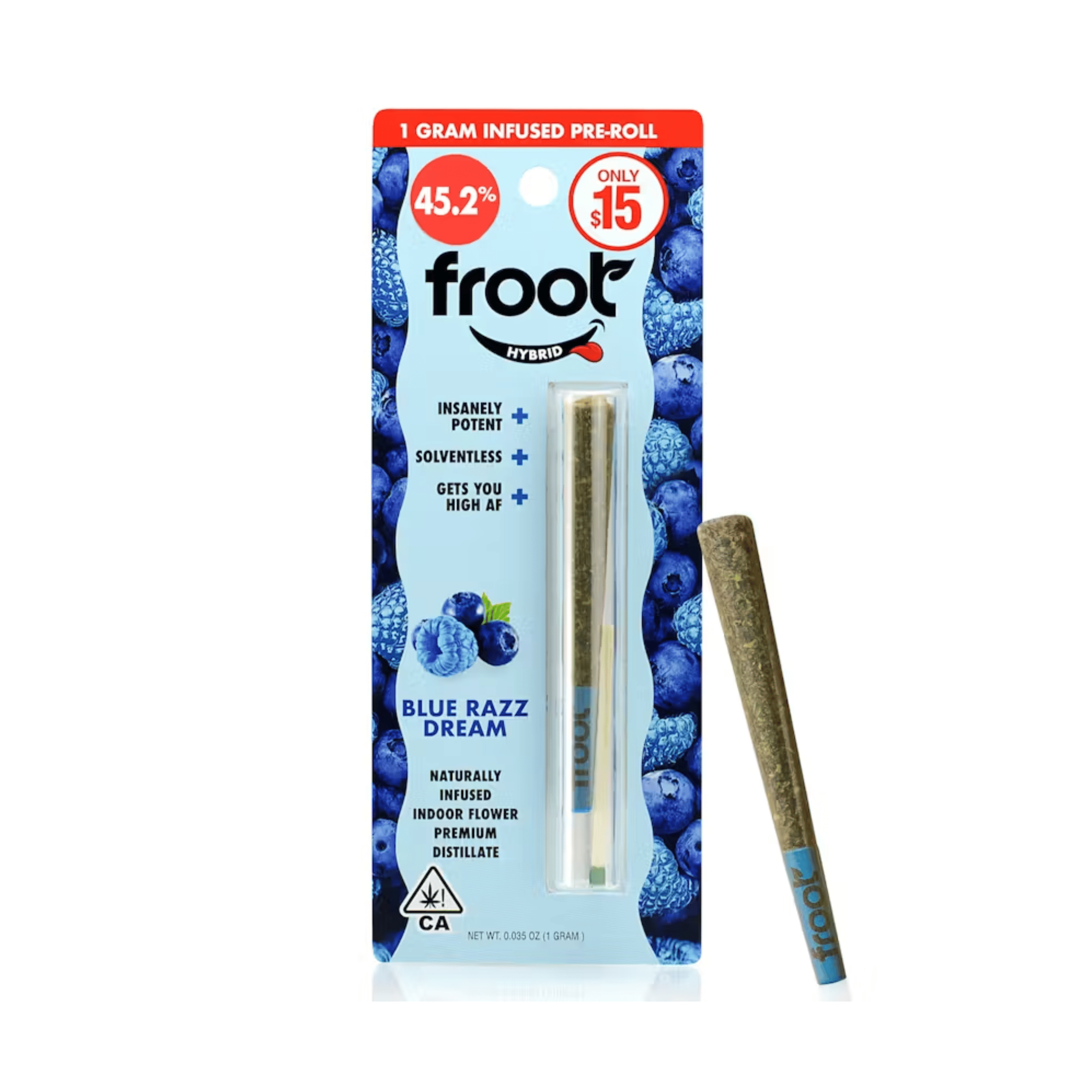 Blue Razz Dream Infused Pre-Roll - 1g - Froot -  - $7.50 - Infused Pre-Rolls