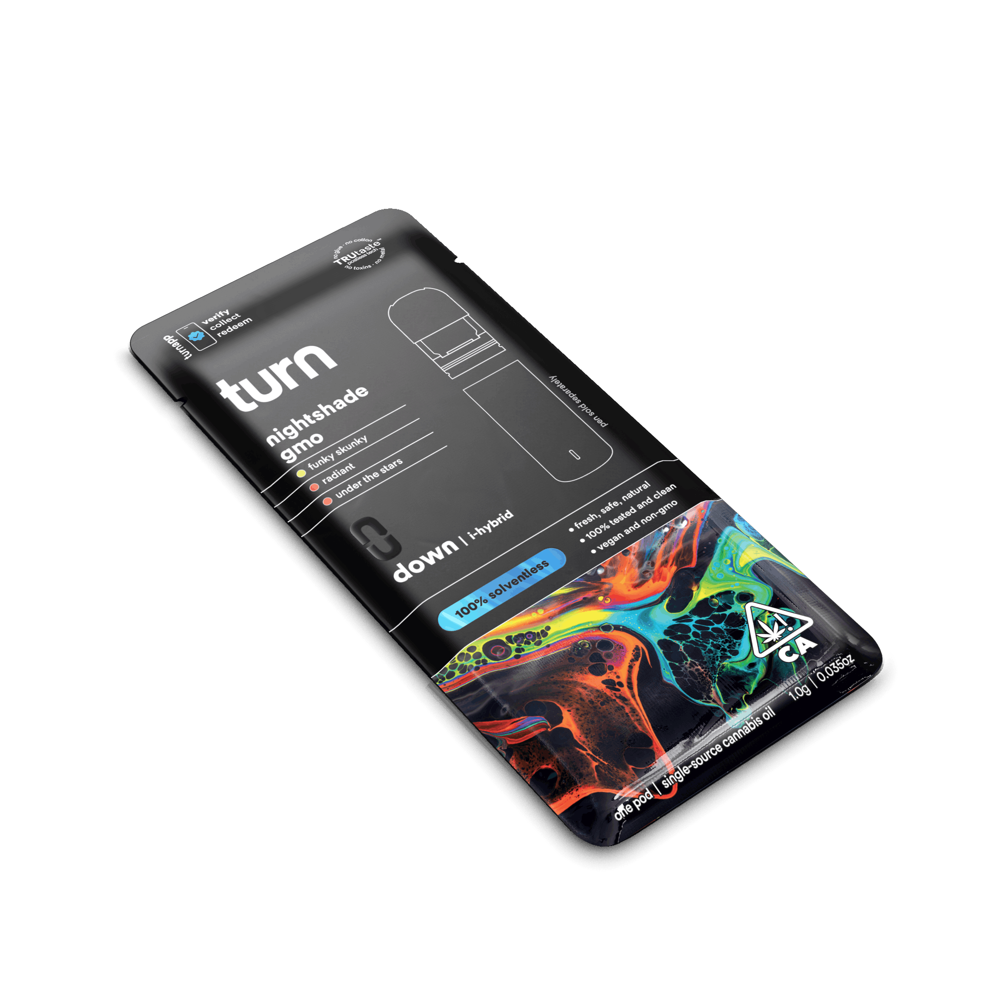 turn: 0.5g pod | nightshade gmo | 100% solventless | down | - turn -  - $50 - Pods