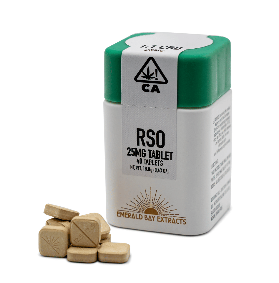 Emerald Bay Extracts: 1:1 RSO Tablets - Sunday Rose - Emerald Bay Extracts -  - $57 - Tablets & Capsules